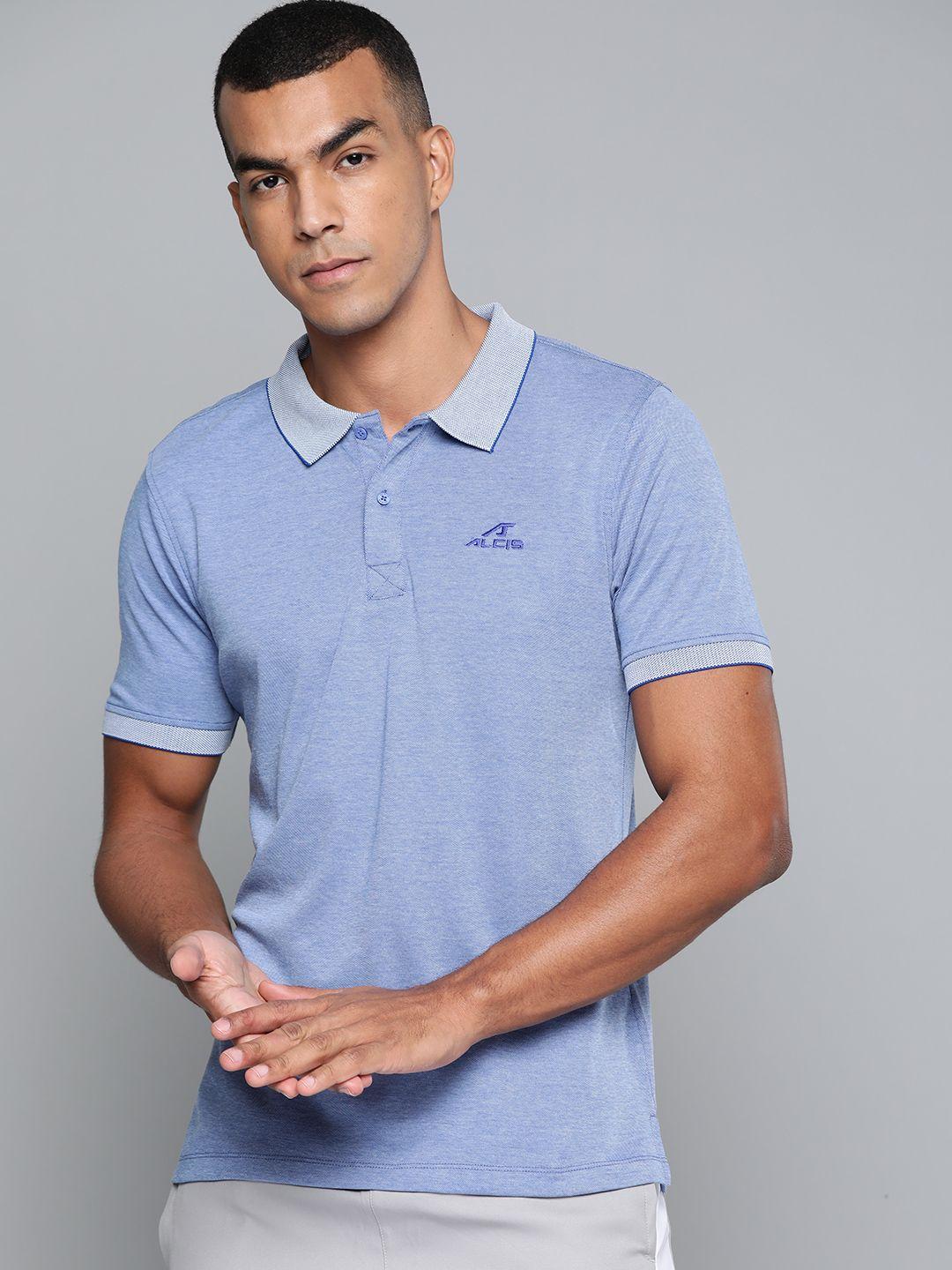 alcis-men-blue-solid-polo-collar-t-shirt