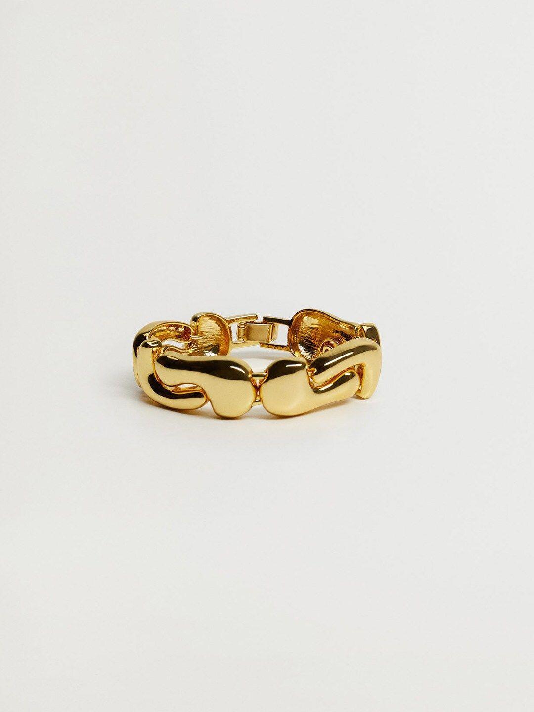 mango-gold-toned-solid-link-bracelet