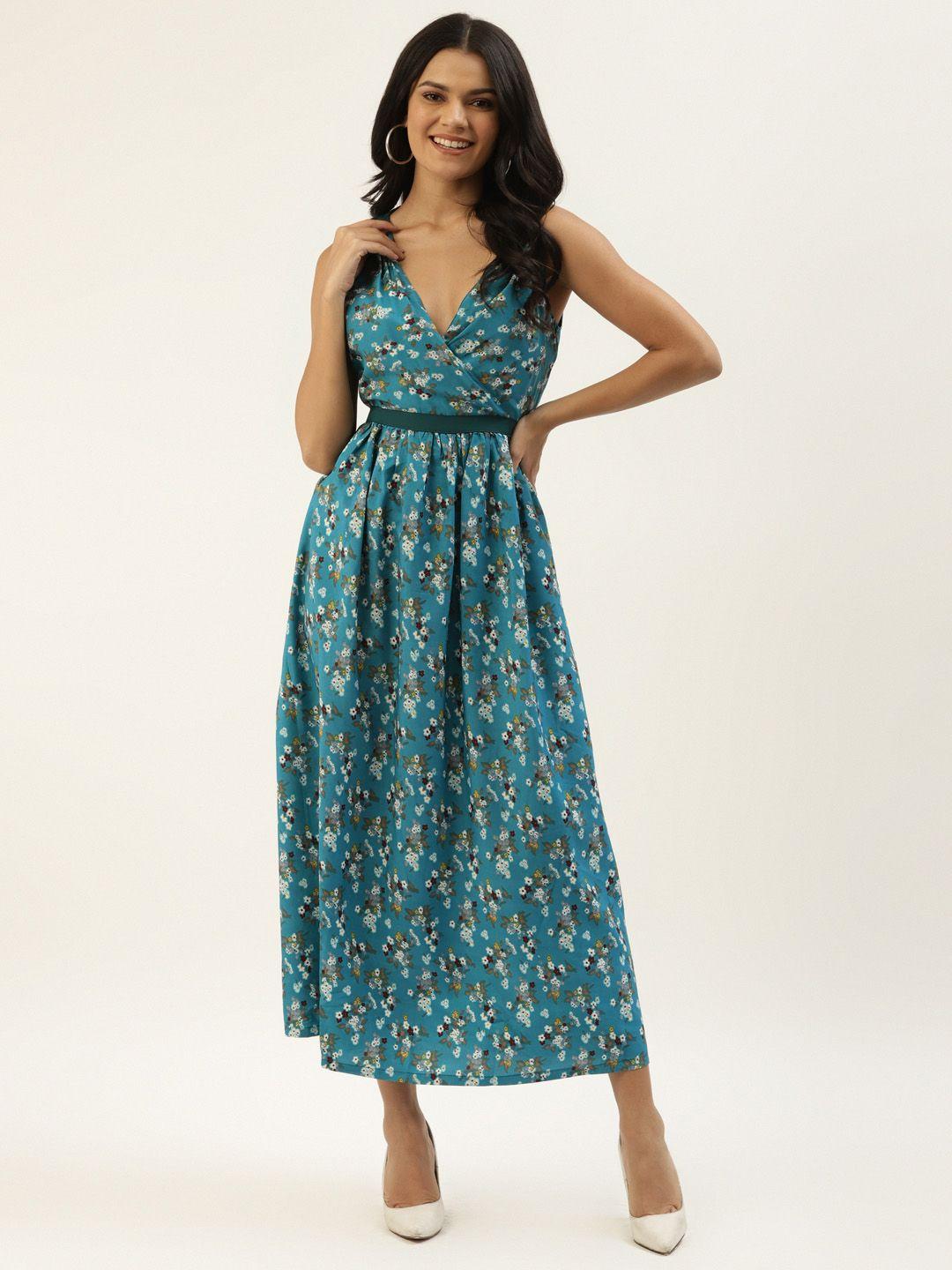 belle-fille-women-blue-&-white-floral-print-maxi-wrap-dress-with-lace-inserts