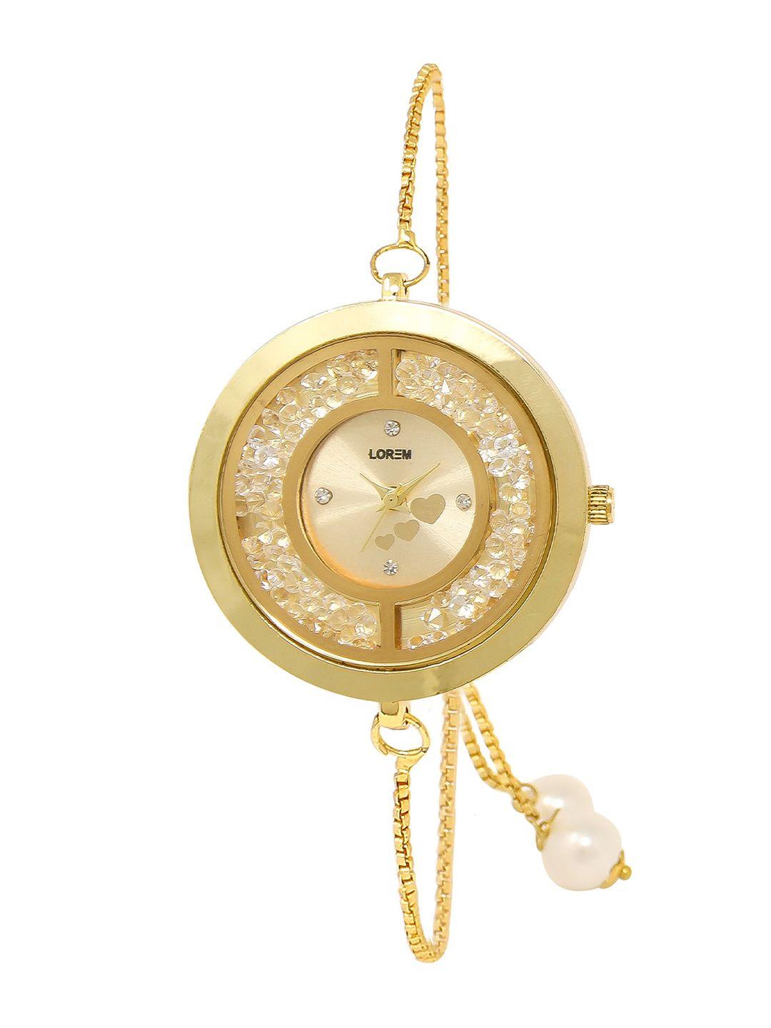 lorem-women-gold-toned-analogue-watch
