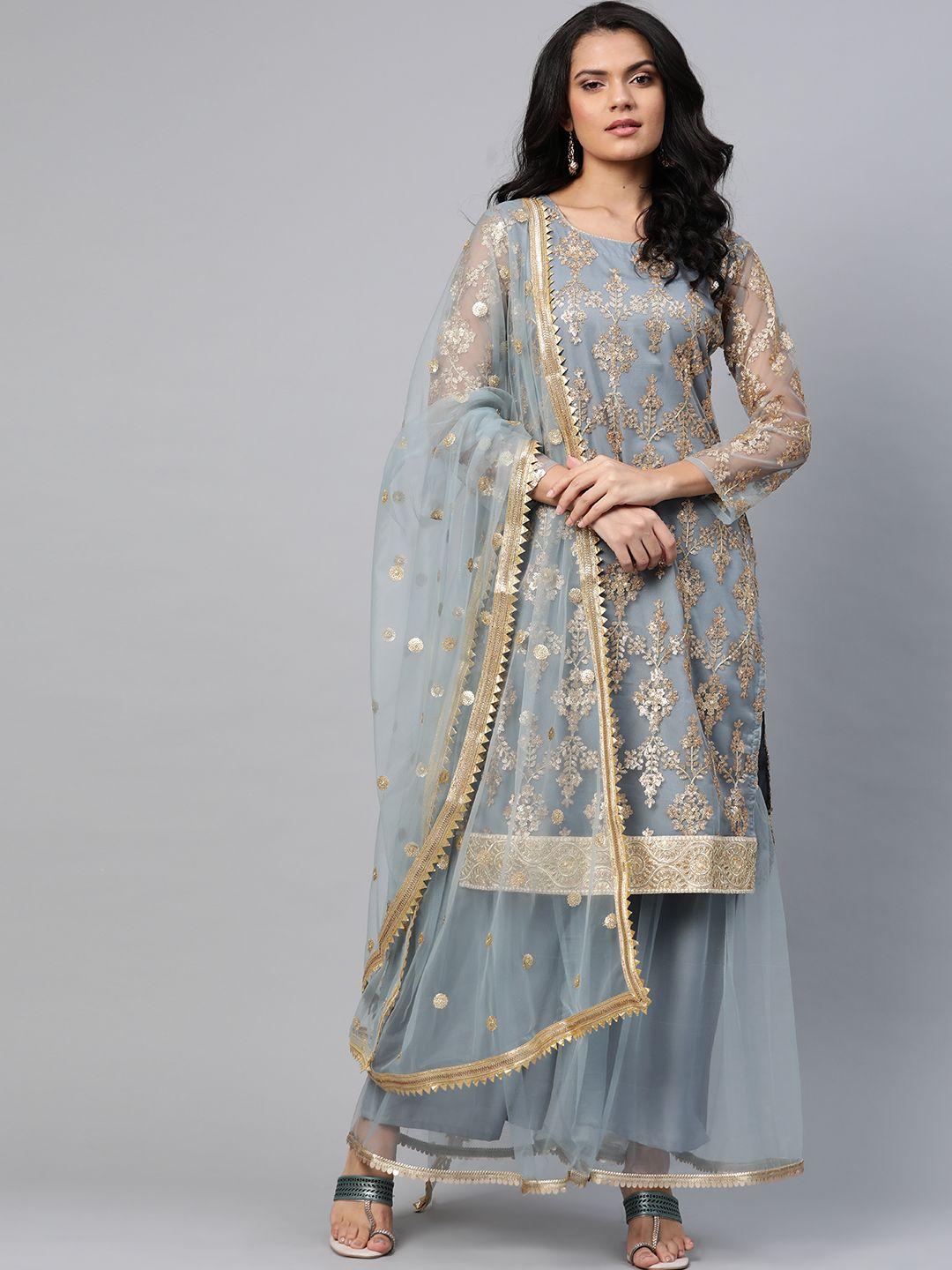 readiprint-fashions-women-grey-&-golden-embroidered-semi-stitched-dress-material