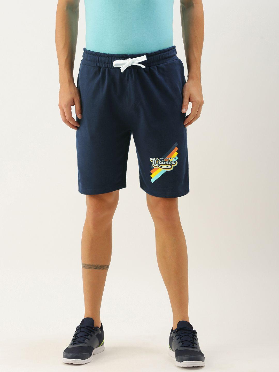 difference-of-opinion-men-navy-blue-typography-printed-mid-rise-regular-shorts