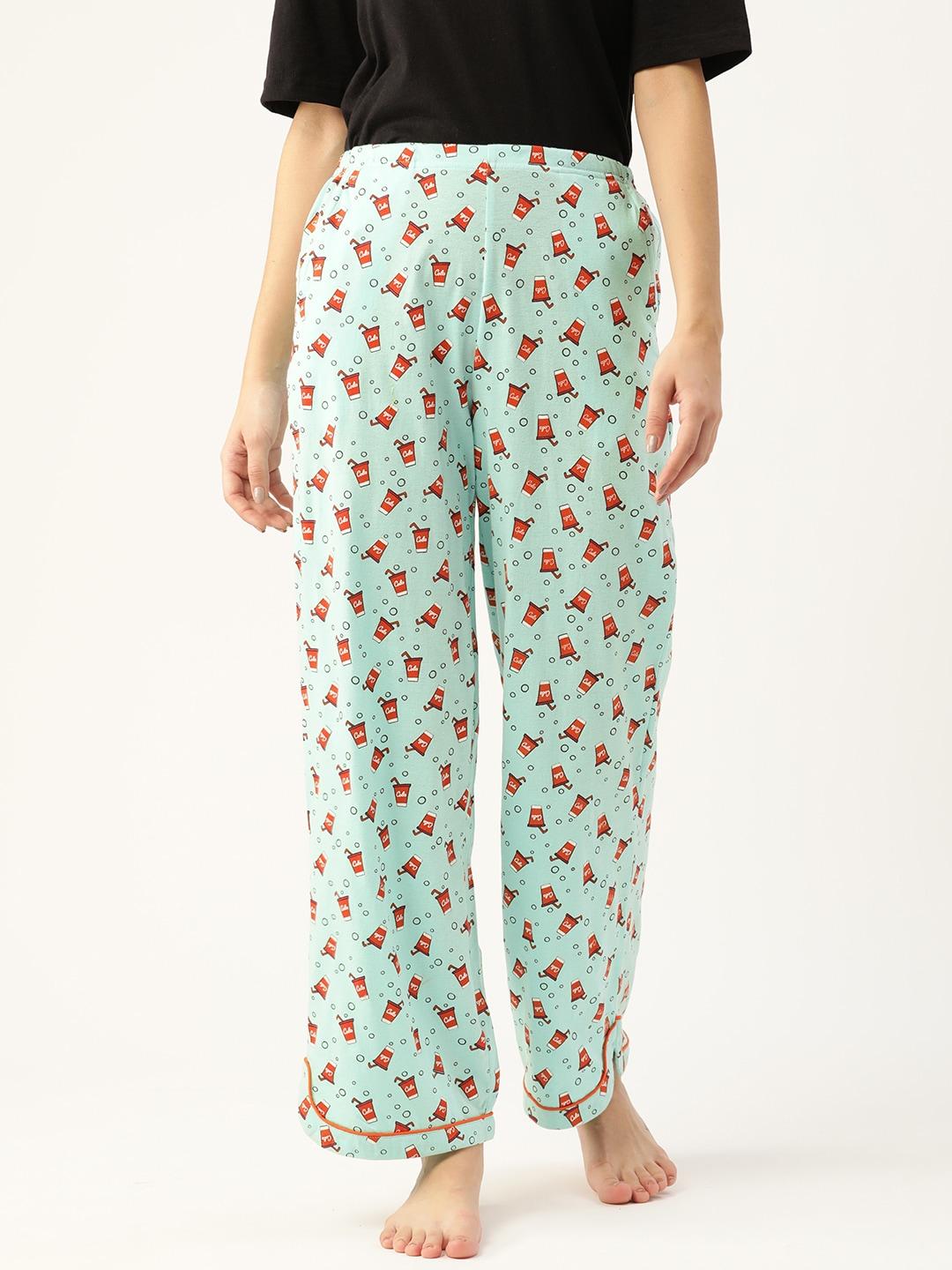 dressberry-women-sea-green-printed-lounge-pants