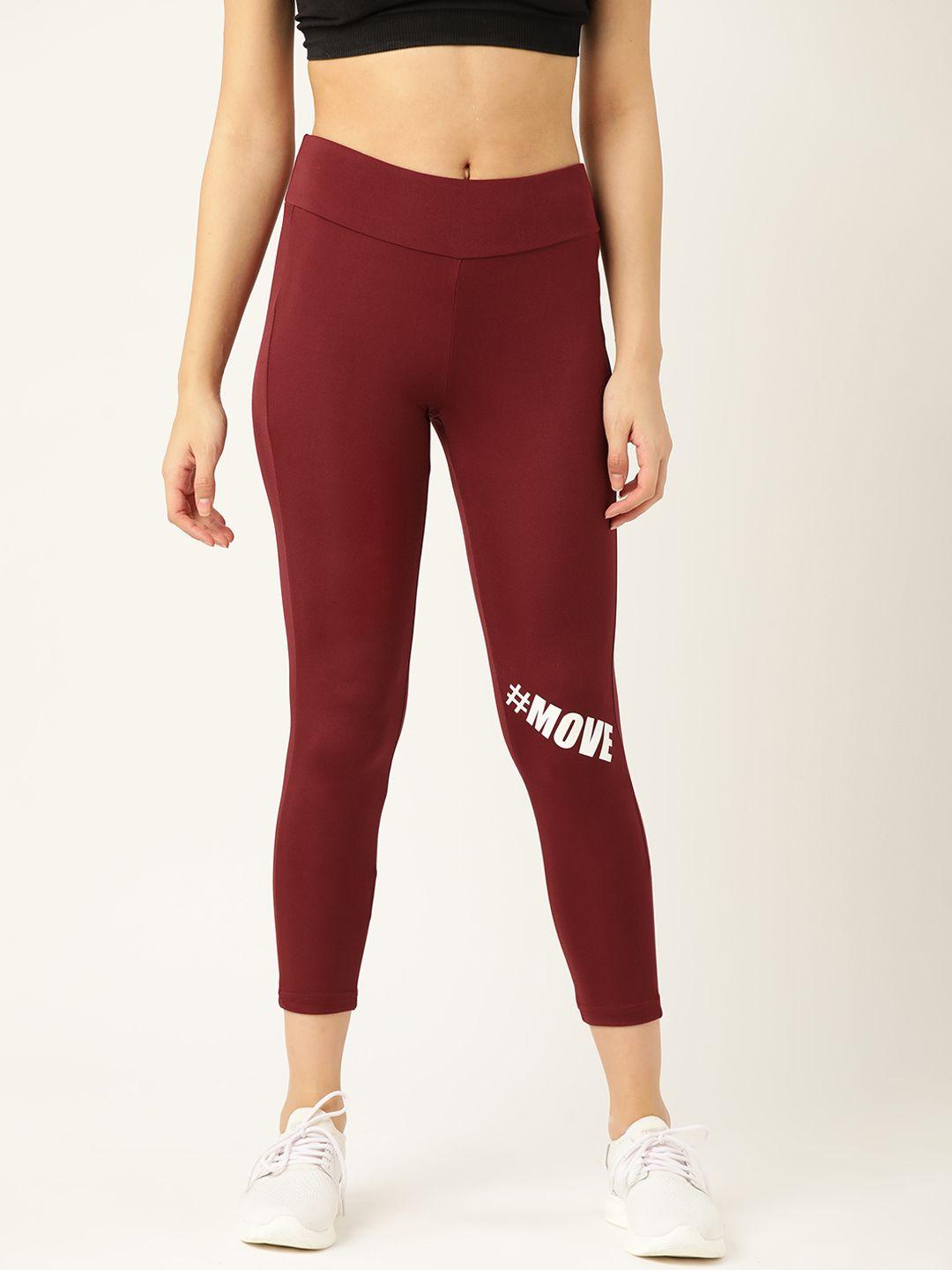 dressberry-women-maroon-solid-tights