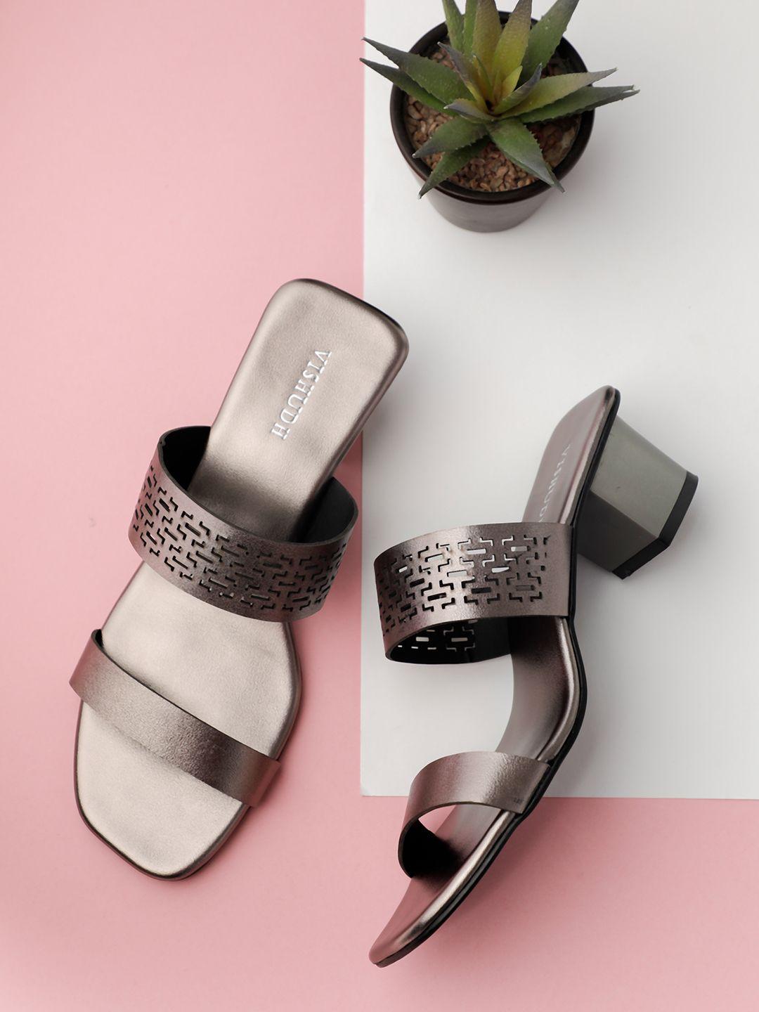 vishudh-women-grey-solid-sandals