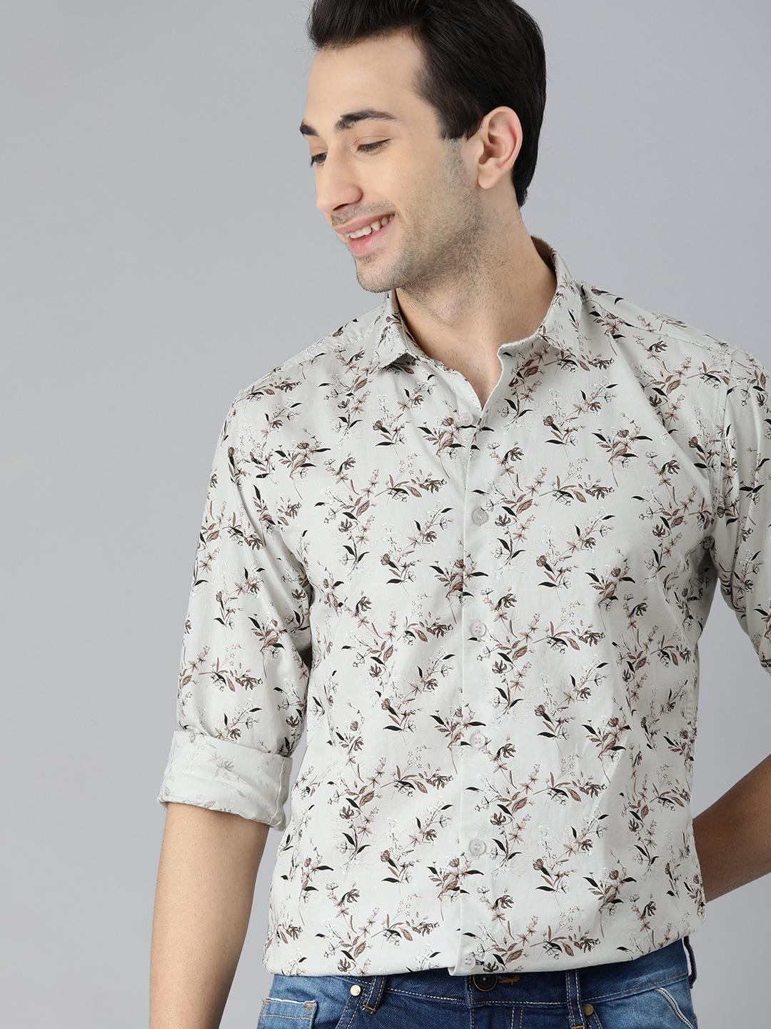mast-&-harbour-men-green-slim-fit-floral-printed-casual-sustainable-shirt