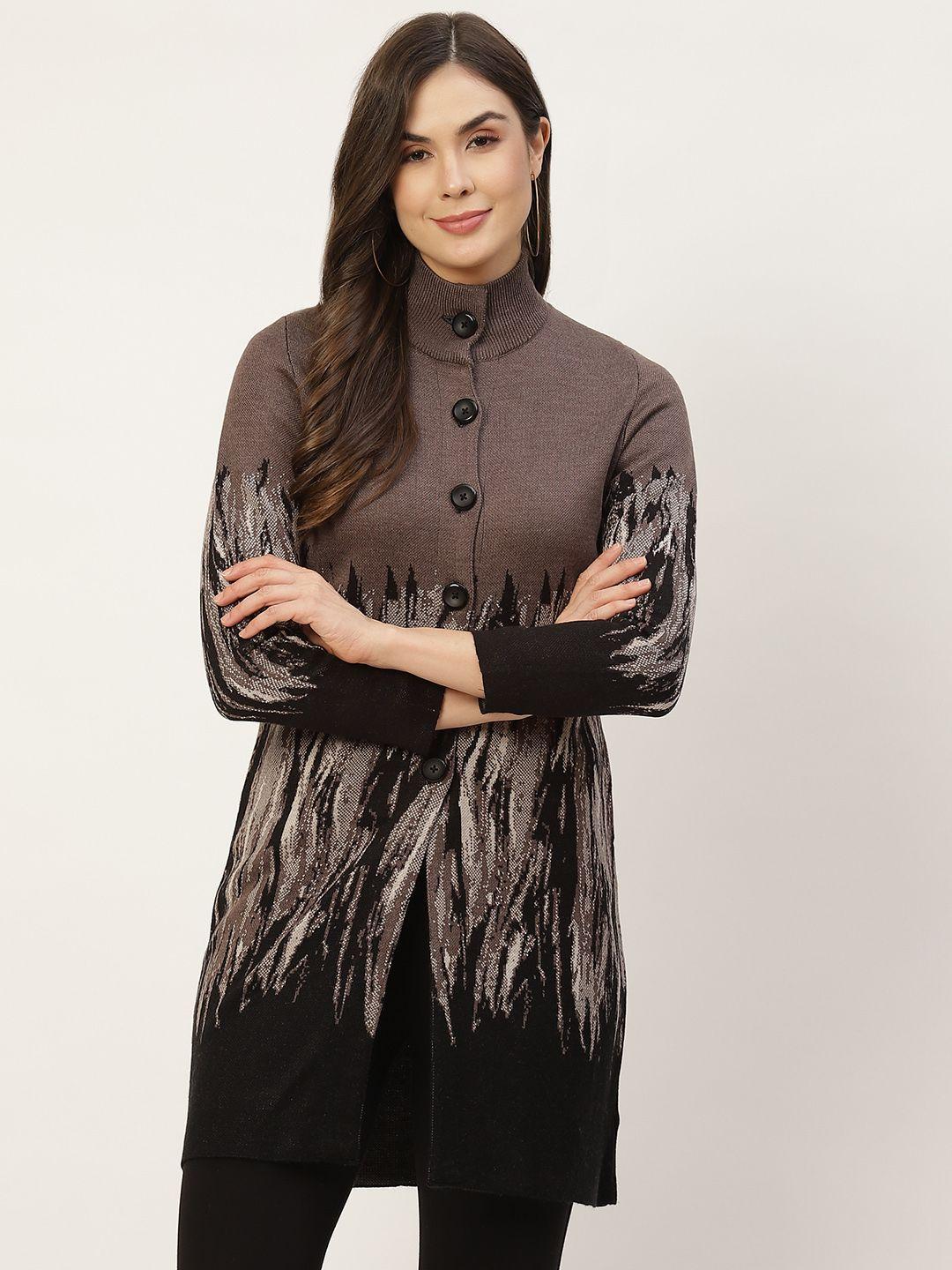 apsley-women-grey-&-black-abstract-printed-cardigan