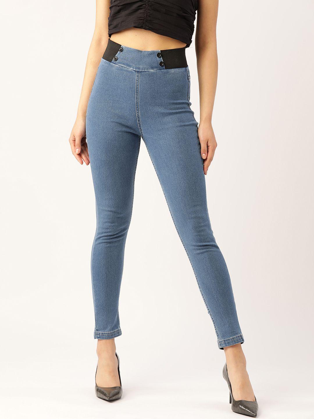 dressberry-women-blue-high-rise-ankle-length-solid-jeggings