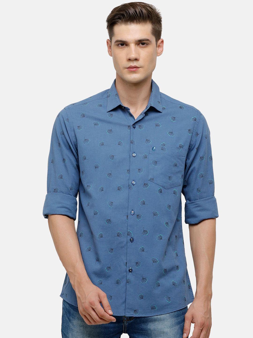 cavallo-by-linen-club-men-blue-&-black-micro-ditsy-printed-casual-shirt