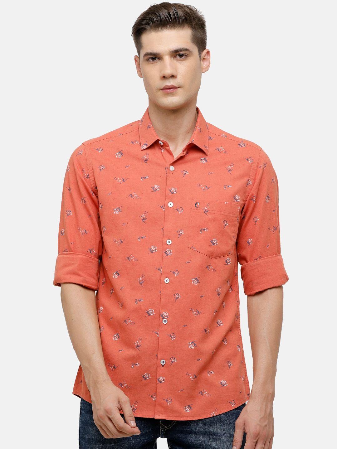 cavallo-by-linen-club-men-orange-printed-casual-shirt