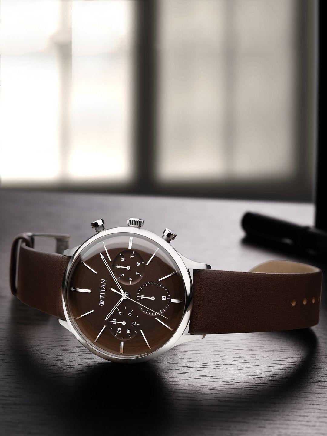 titan-men-brown-dial-&-brown-leather-straps-analogue-watch