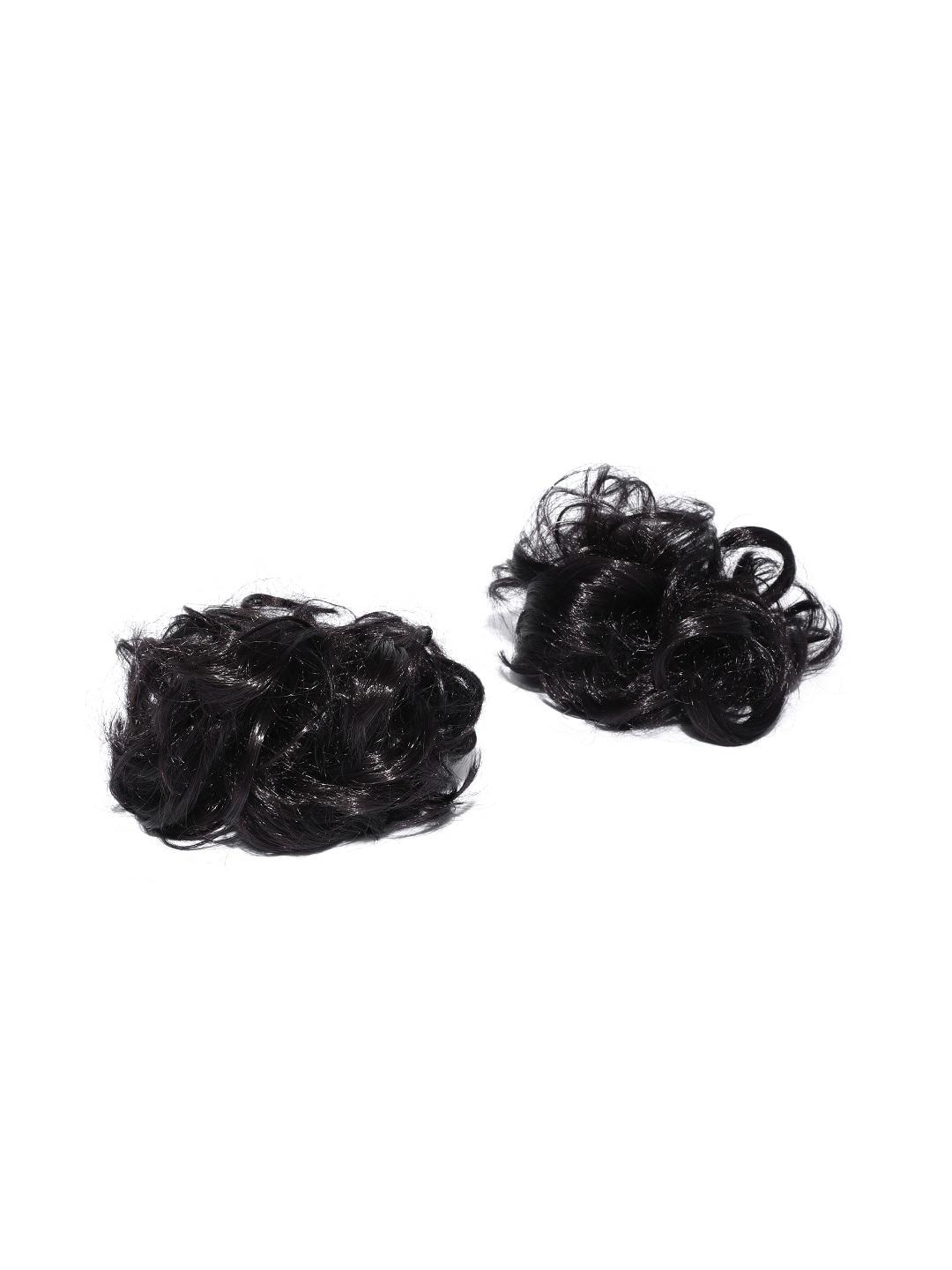 chanderkash-set-of-2-coffee-brown-bun-nylon-and-synthetic-hair-extensions