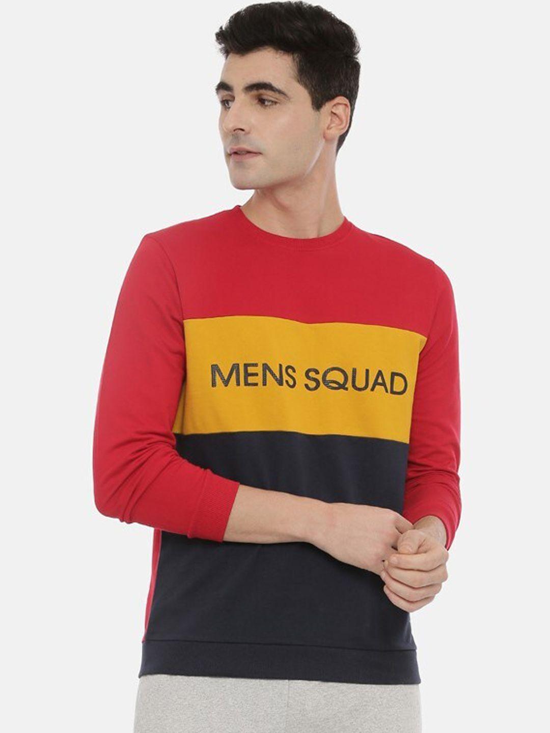 3pin-men-red-&-black-colourblocked-sweatshirt