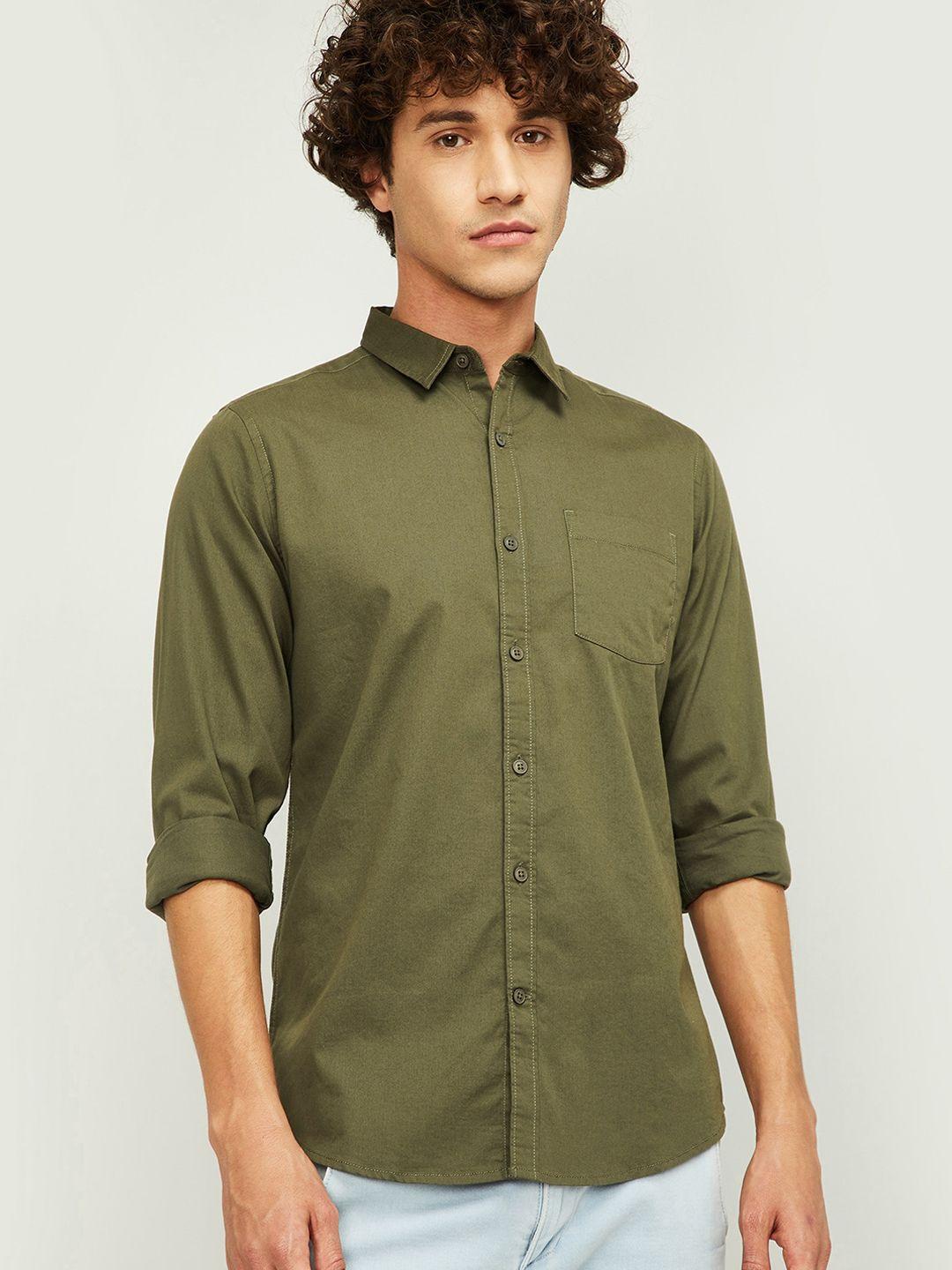 fame-forever-by-lifestyle-men-olive-green-slim-fit-casual-shirt