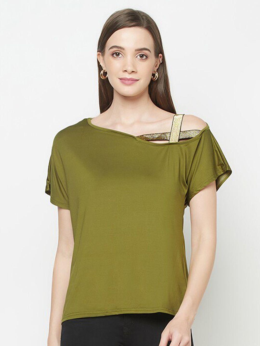 iki-chic-green-extended-sleeves-regular-top