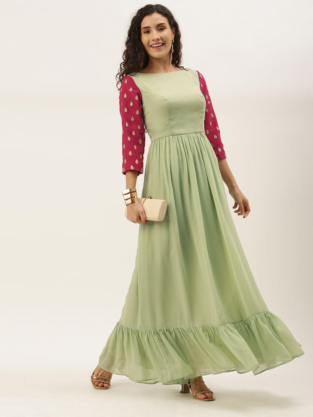 ethnovog-green--pink-georgette-ethnic-maxi-dress