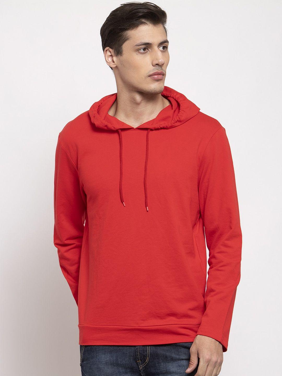 door74-men-red-hooded-sweatshirt