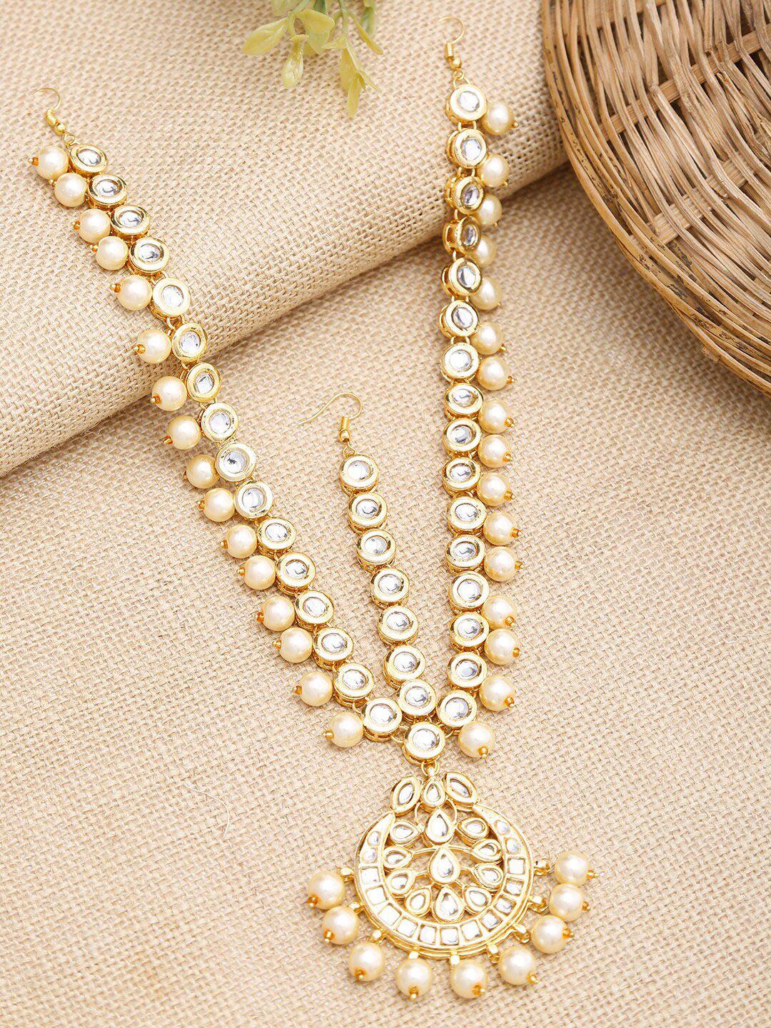 ruby-raang-gold-toned-handcrafted-kundan-&-pearl-matha-patti