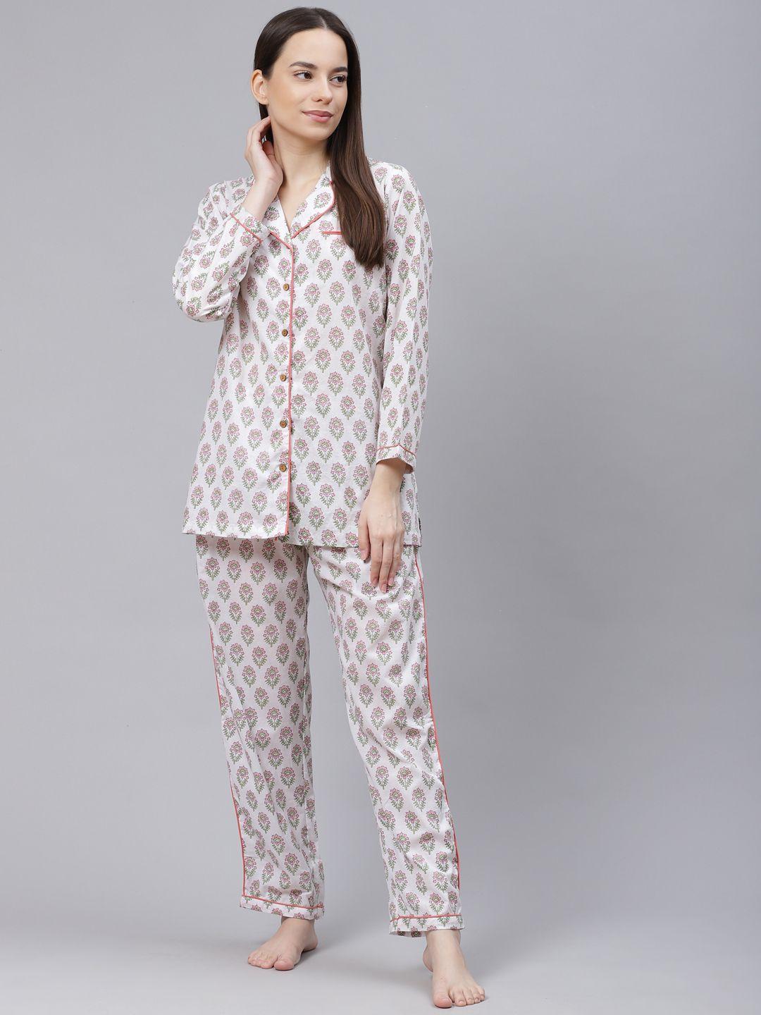divena-women-white-&-pink-printed-pure-cotton-pyjamas-set