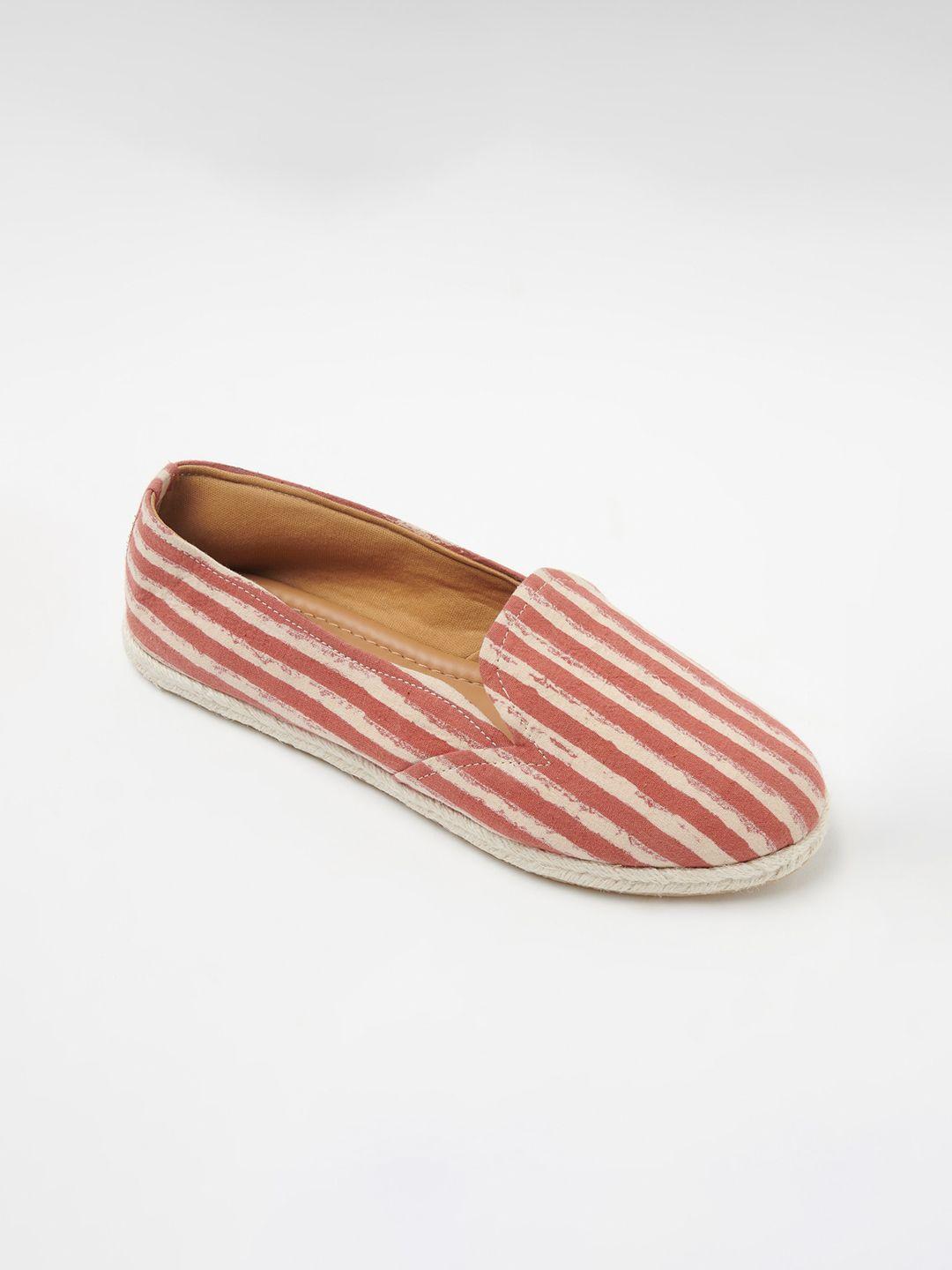 fabindia-women-red-striped-slip-on-sneakers