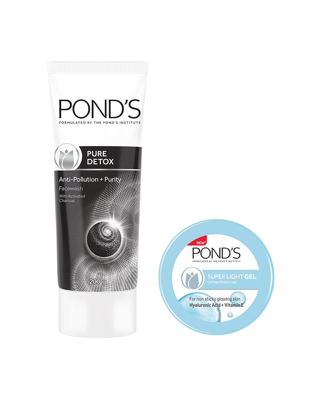 ponds-set-of-anti-pollution-charcoal-face-wash-&-super-light-gel-oil-free-moisturiser