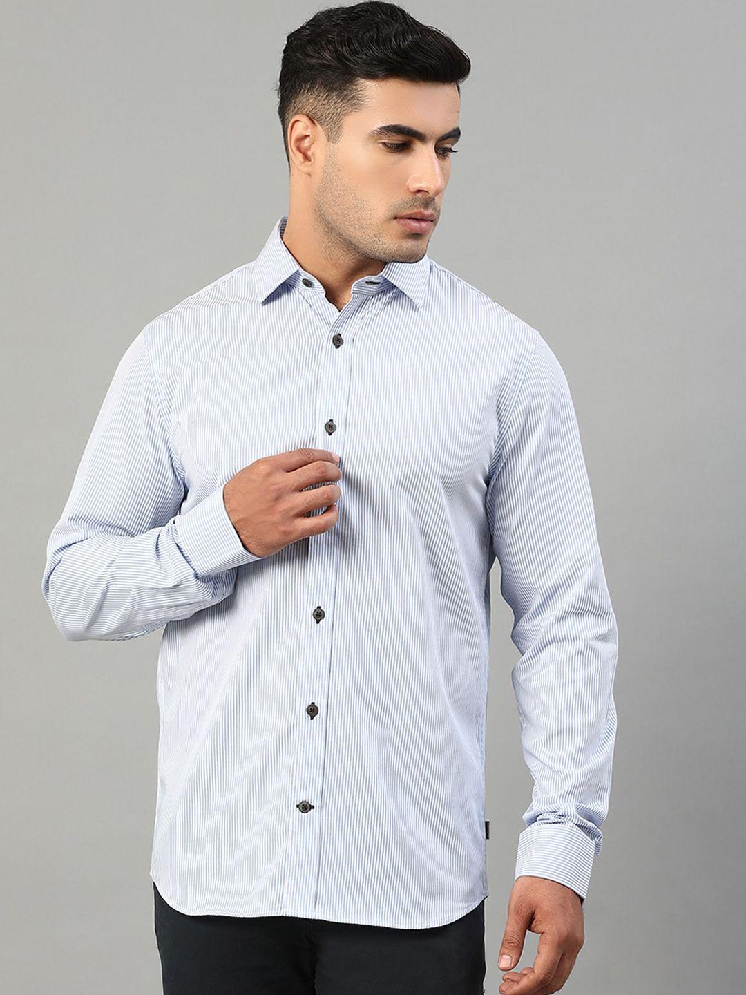 matinique-men-blue-slim-fit-striped-casual-shirt