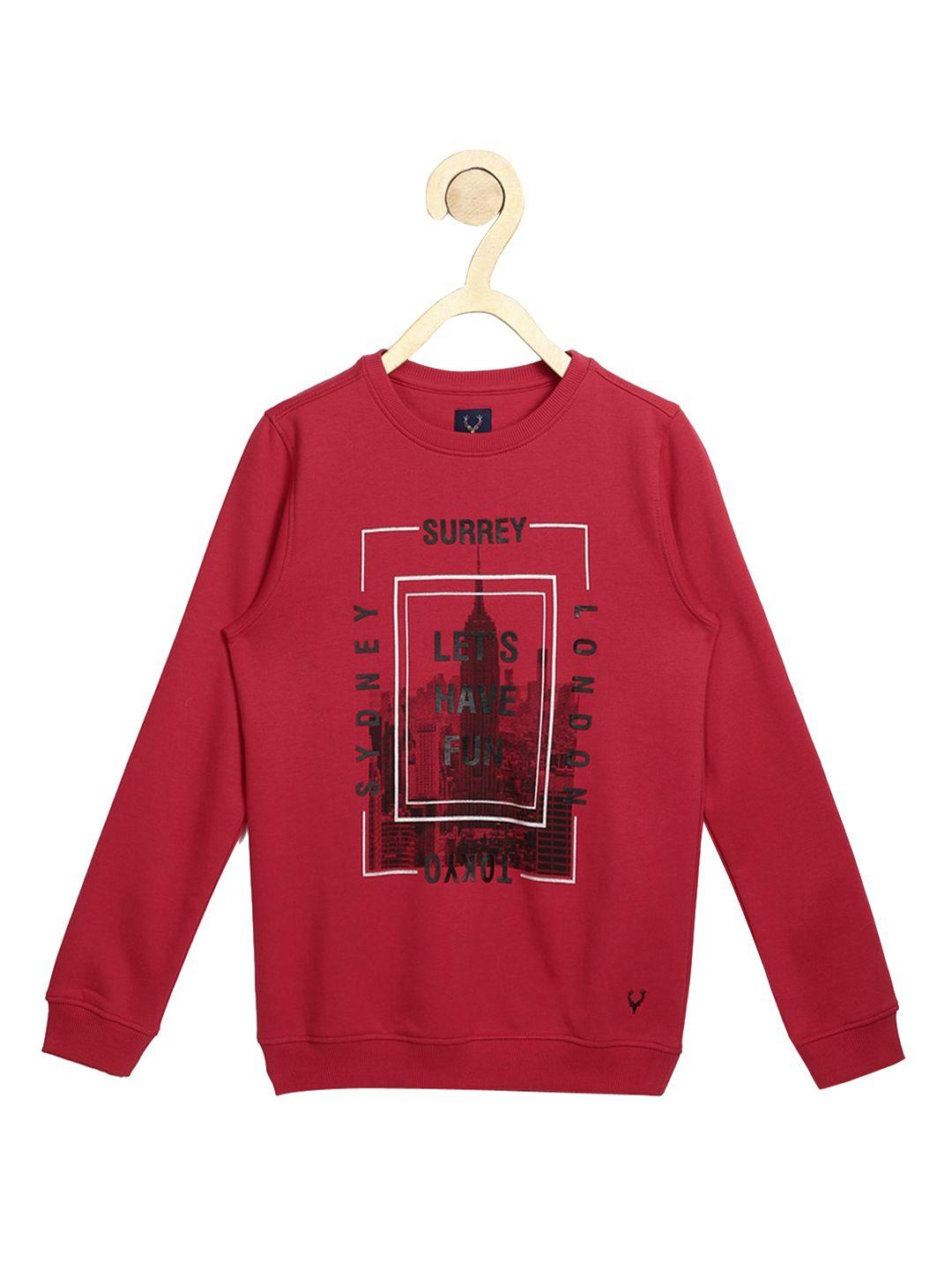 allen-solly-junior-boys-red-printed-sweatshirt