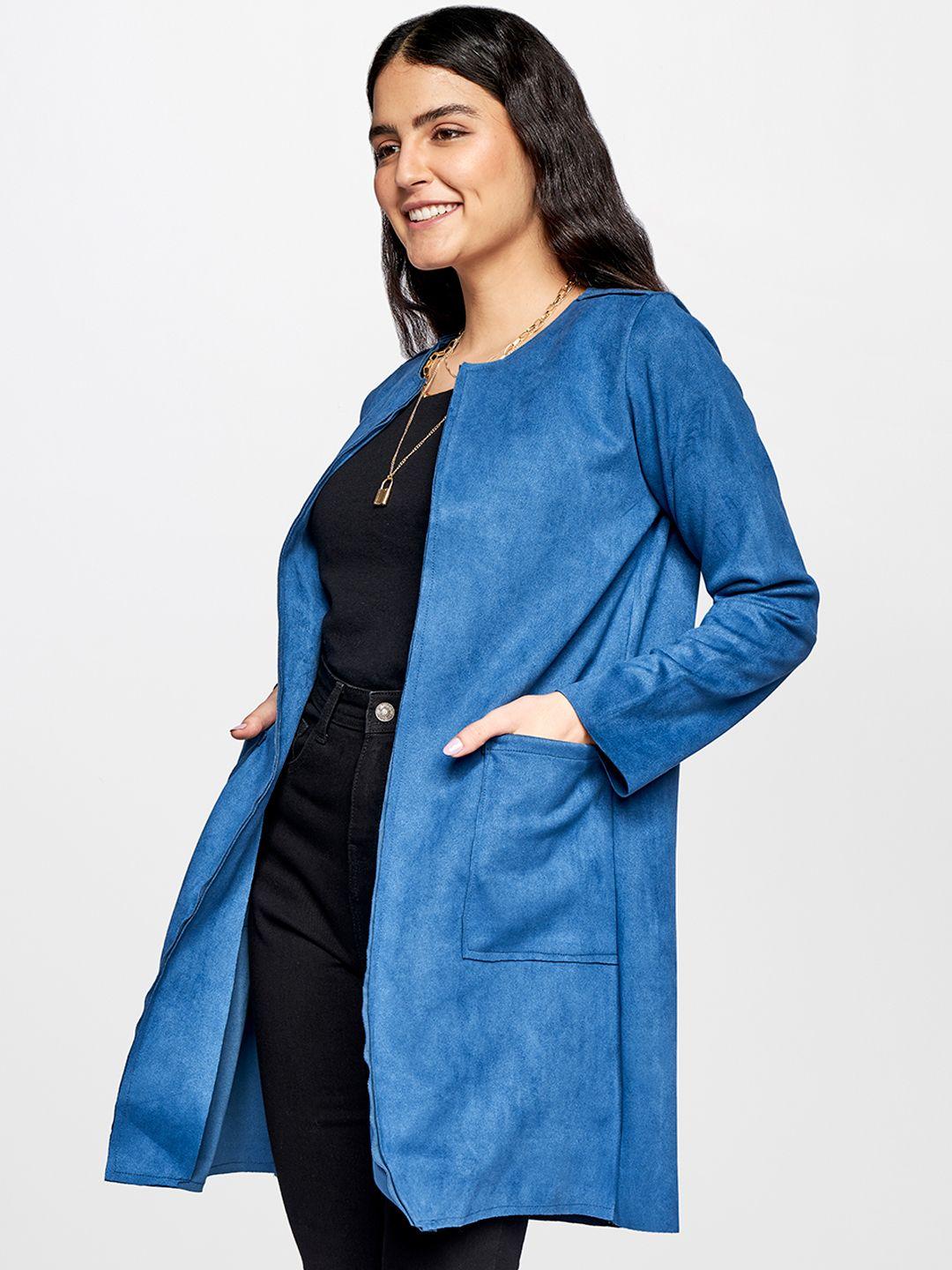 and-women-blue-solid-longline-open-front-jacket
