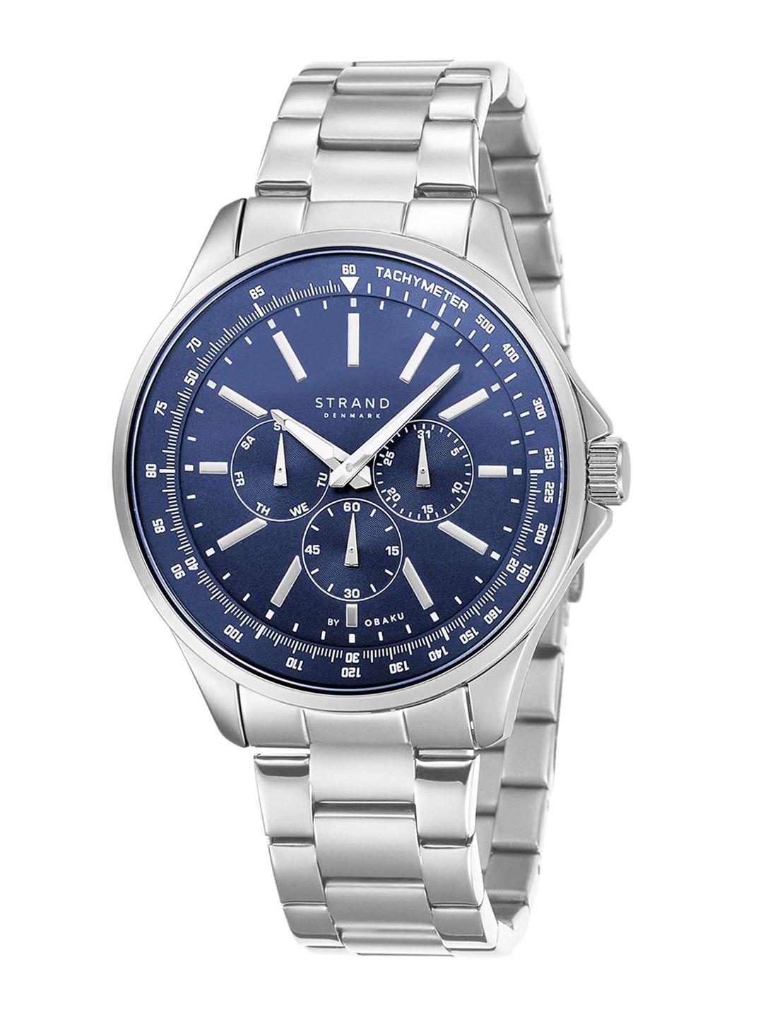 strand-by-obaku-men-blue-brass-dial-&-silver-toned-straps-analogue-watch-s708gmclsc