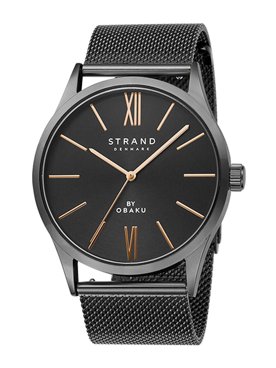 strand-by-obaku-men-black-brass-dial-&-black-straps-analogue-watch---s720gxbbmb