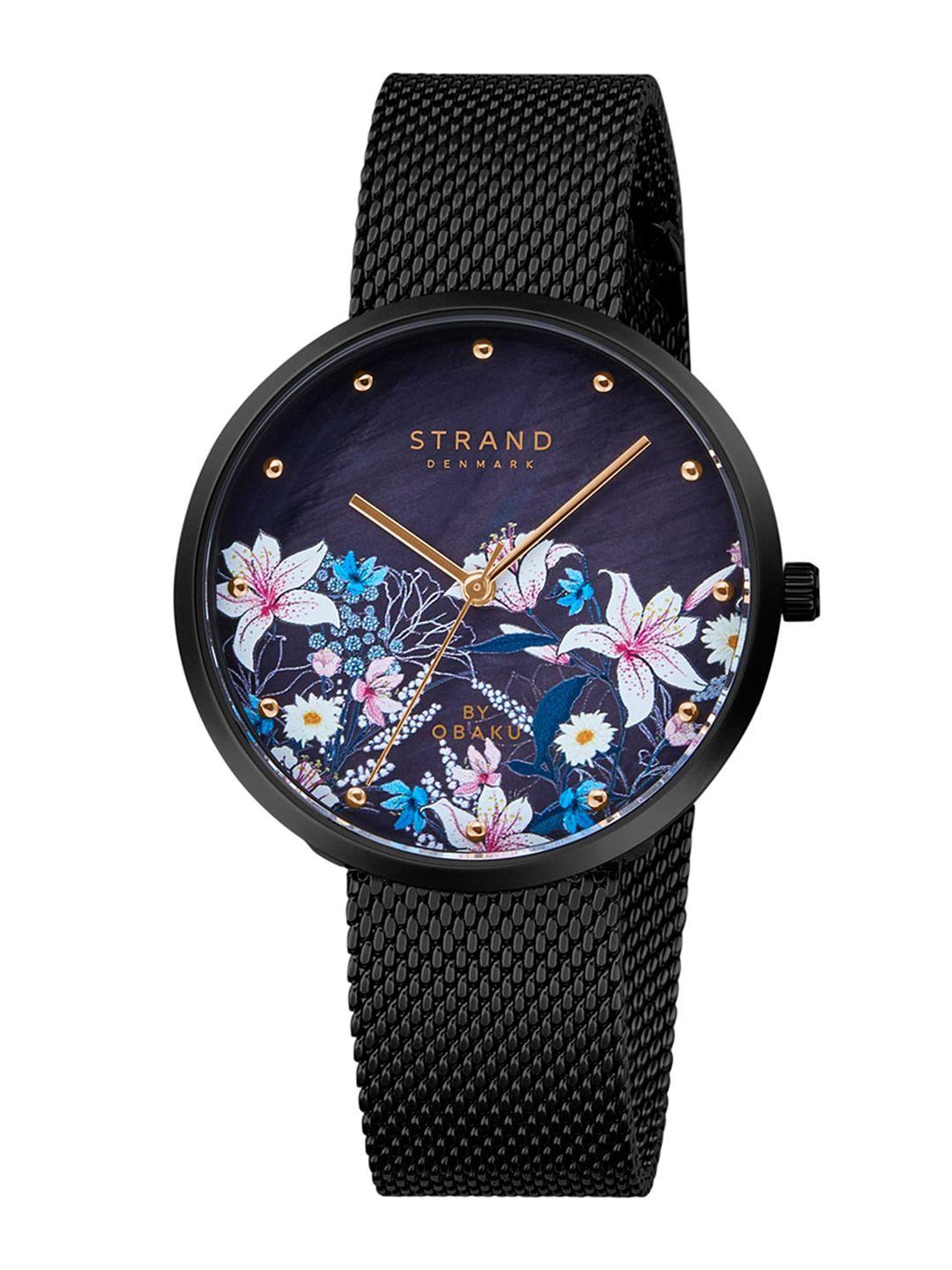 strand-by-obaku-women-black-brass-printed-dial-&-black-straps-analogue-watch-s700lxbbmb-df