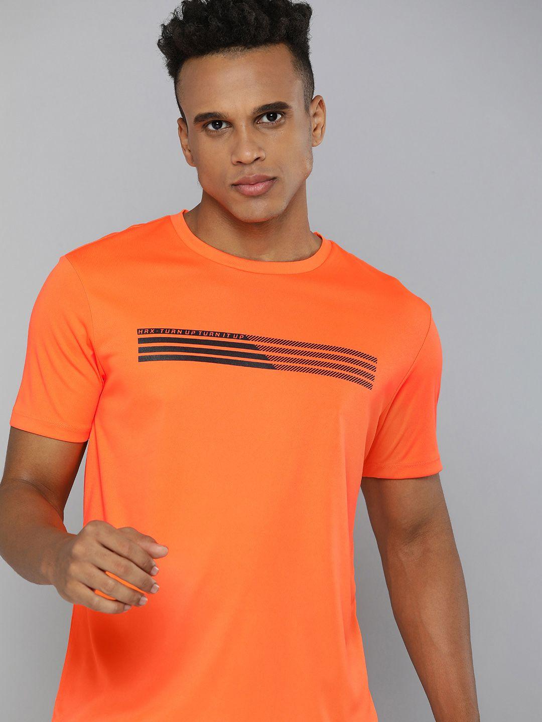 hrx-by-hrithik-roshan-training-men-neon-orange-rapid-dry-typography-printed-t-shirt