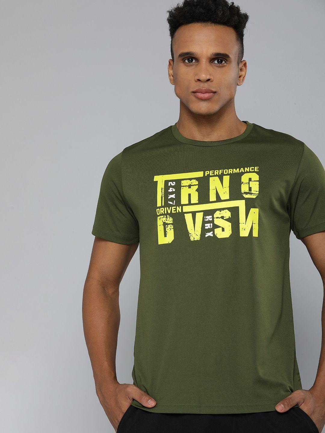 hrx-by-hrithik-roshan-men-green-rapid-dry-typography-printed-training-t-shirt