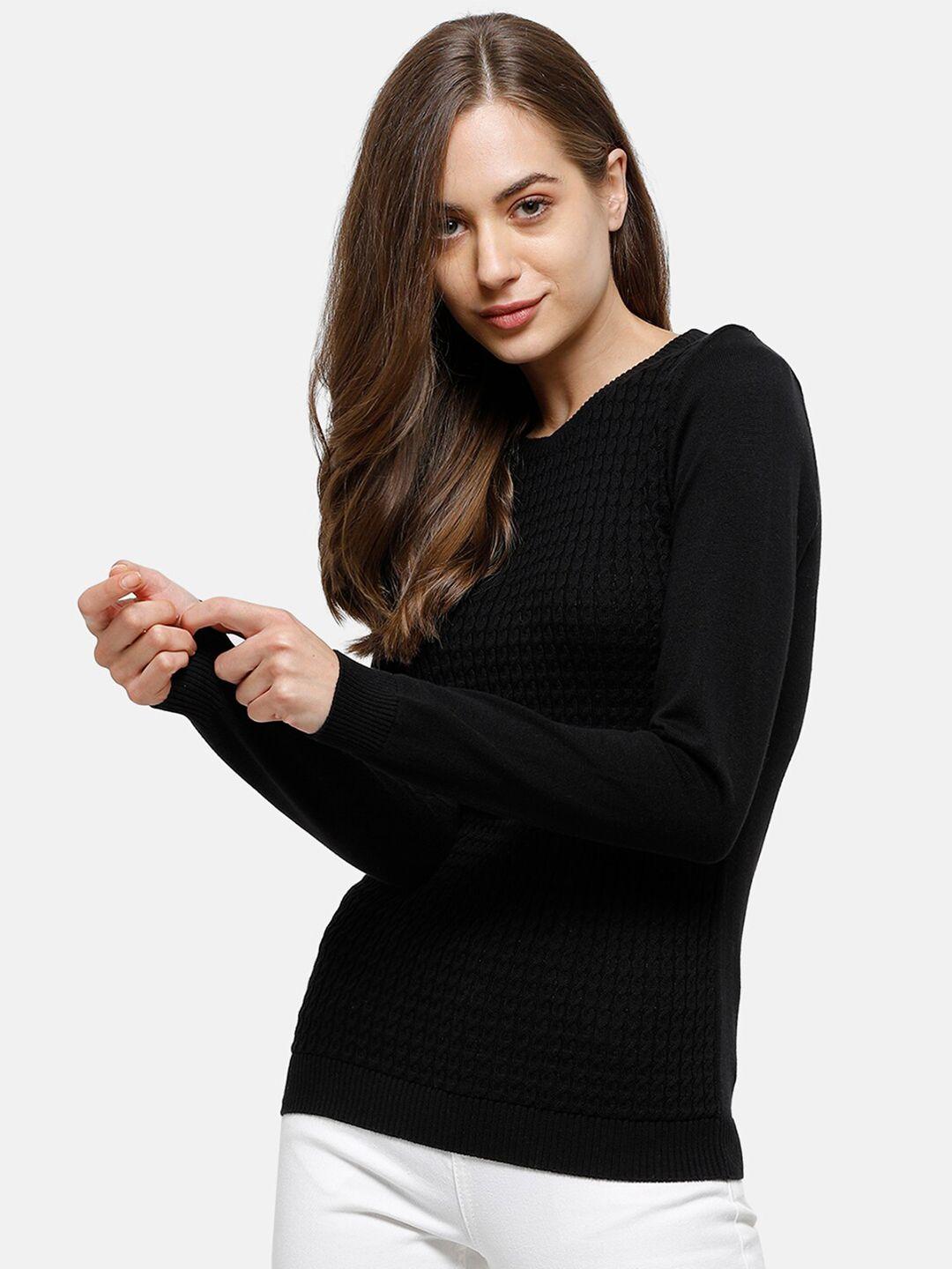 98-degree-north-women-black-boucle-pullover