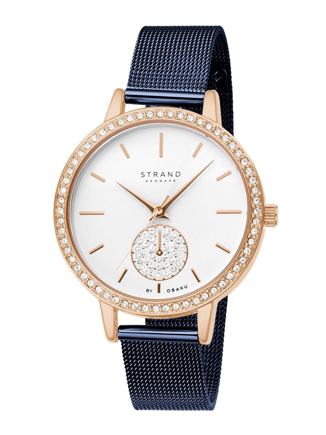 strand-by-obaku-women-white-brass-dial-&-blue-straps-analogue-watch-s705lxviml