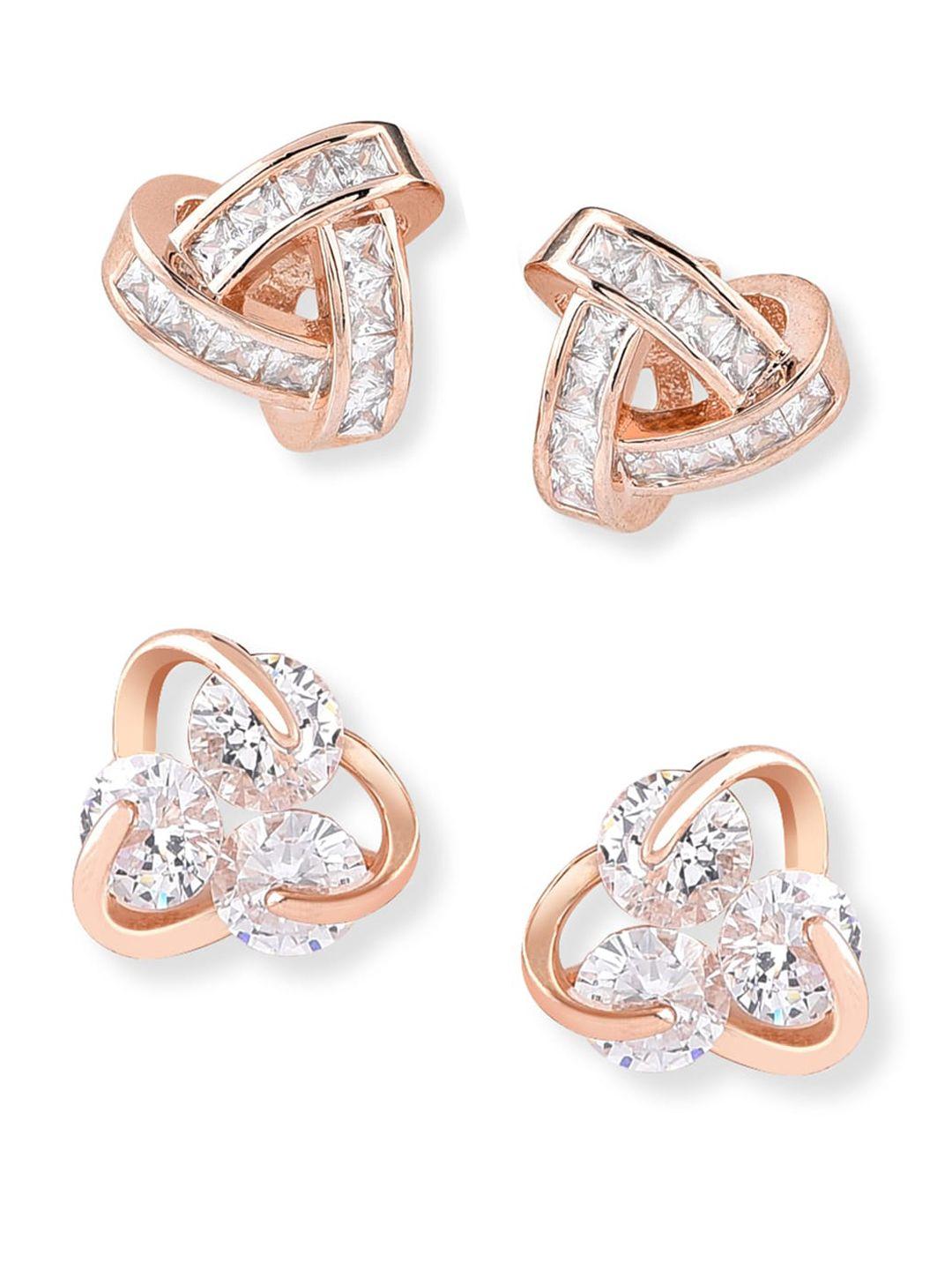 ami-rose-gold-set-of-2-contemporary-stud-earrings