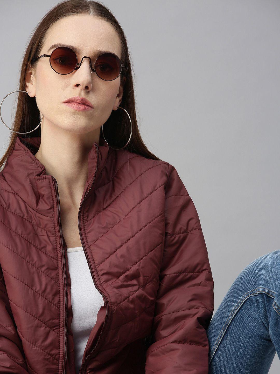 voxati-women-maroon-open-front-jacket