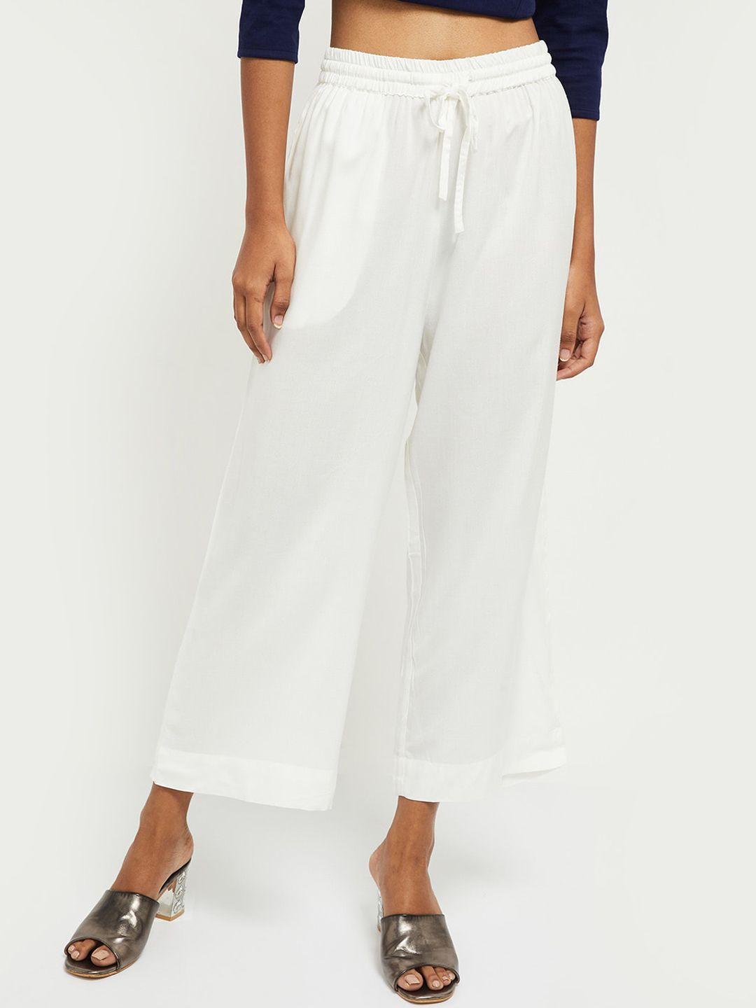 max-women-off-white-culottes-trousers