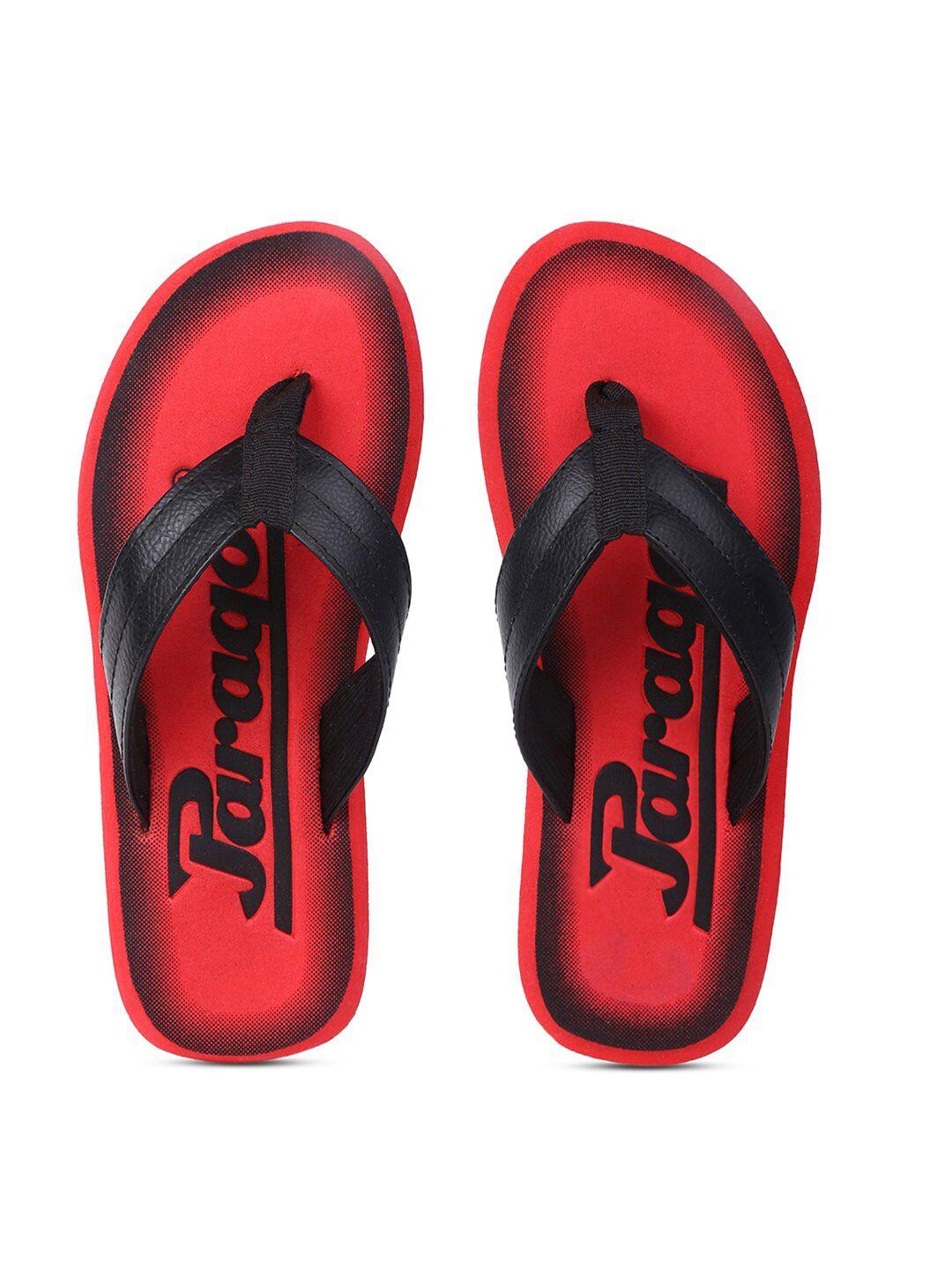 paragon-men-black-&-red-printed-thong-flip-flops