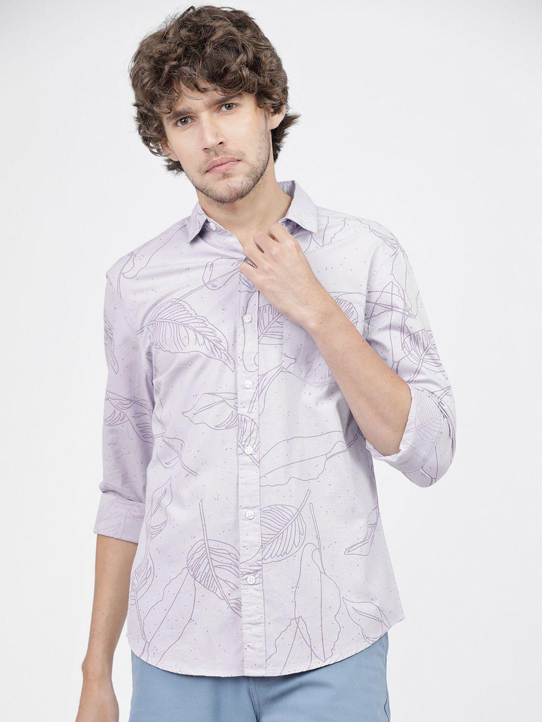highlander-men-lavender-slim-fit-opaque-printed-casual-shirt