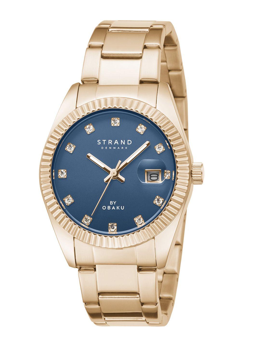 strand-by-obaku-women-blue-&-rose-gold-toned-stainless-analogue-watch-s721ldvlsv