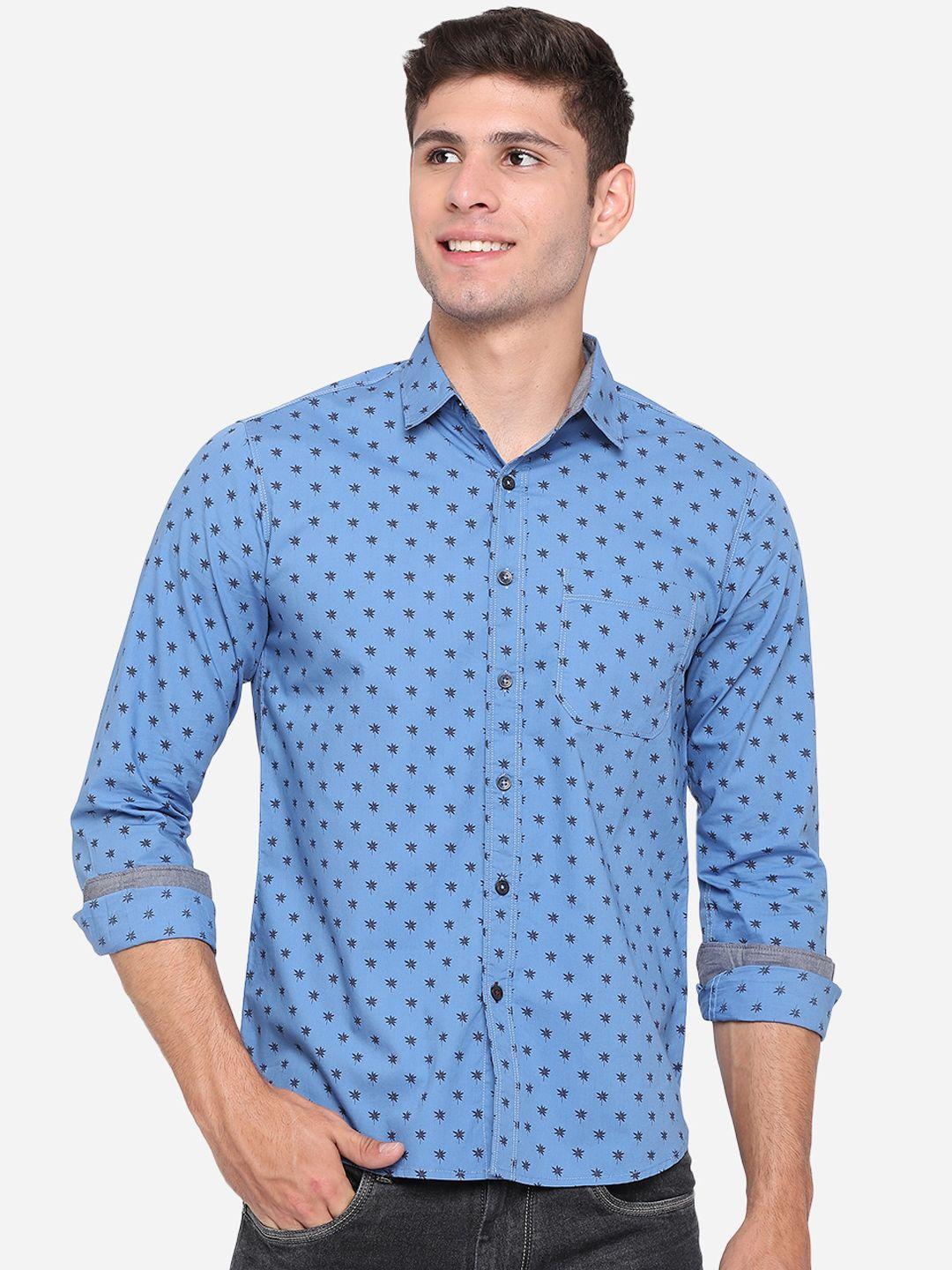 greenfibre-men-blue-slim-fit-floral-opaque-printed-casual-shirt
