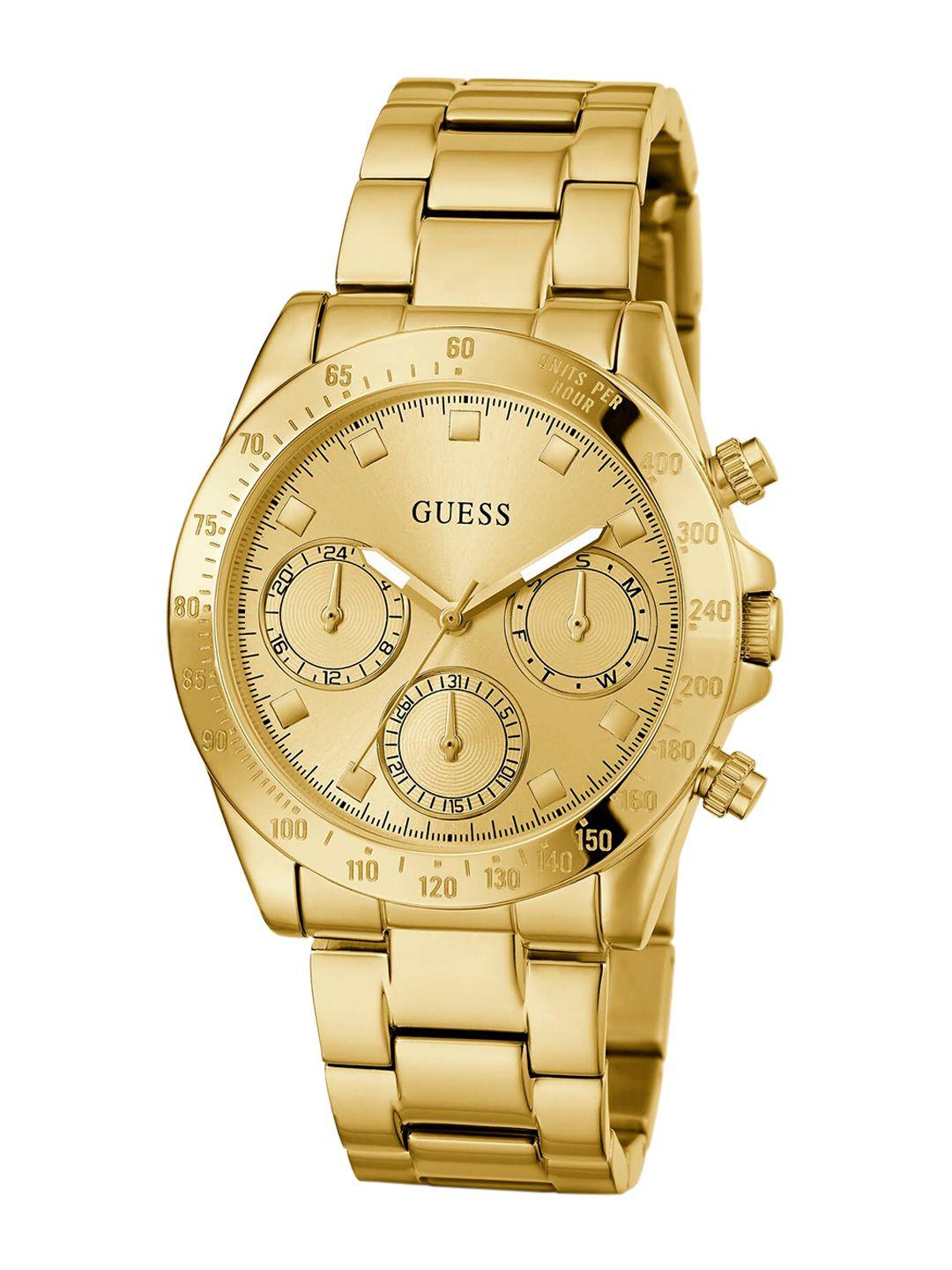 guess-women-copper-toned-dial-&-gold-toned-stainless-steel-bracelet-style-straps-analogue-watch-gw0314l2