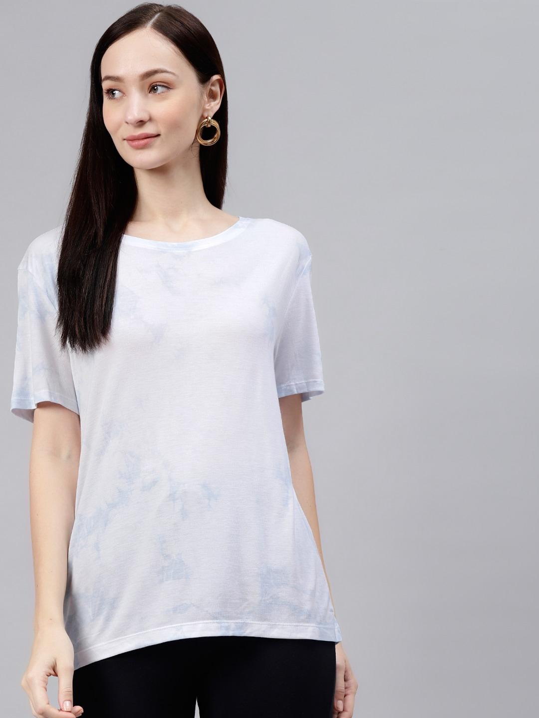 marks-&-spencer-women-blue-tie-and-dye-dyed-t-shirt