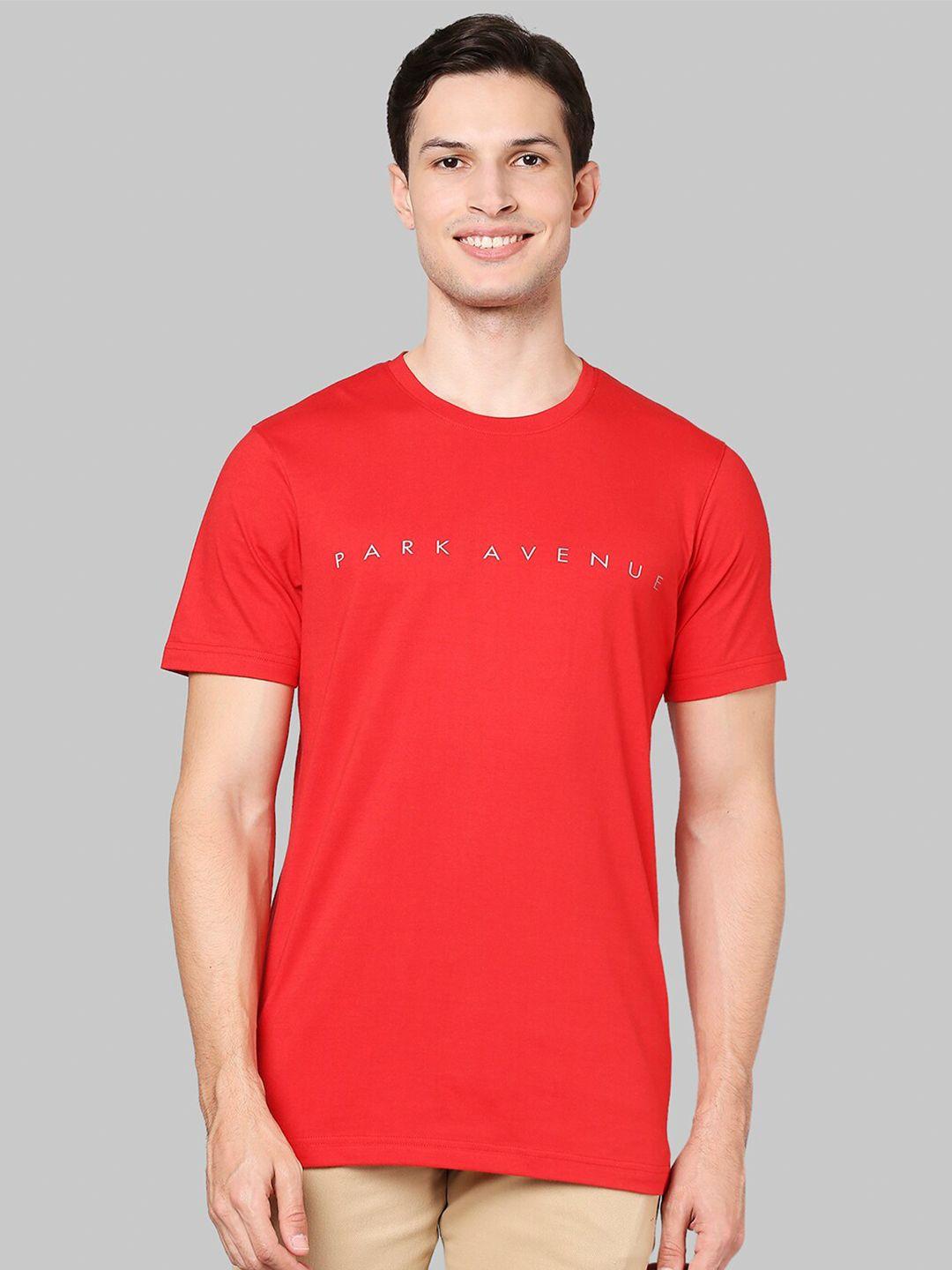 park-avenue-men-red-typography-printed-slim-fit-t-shirt