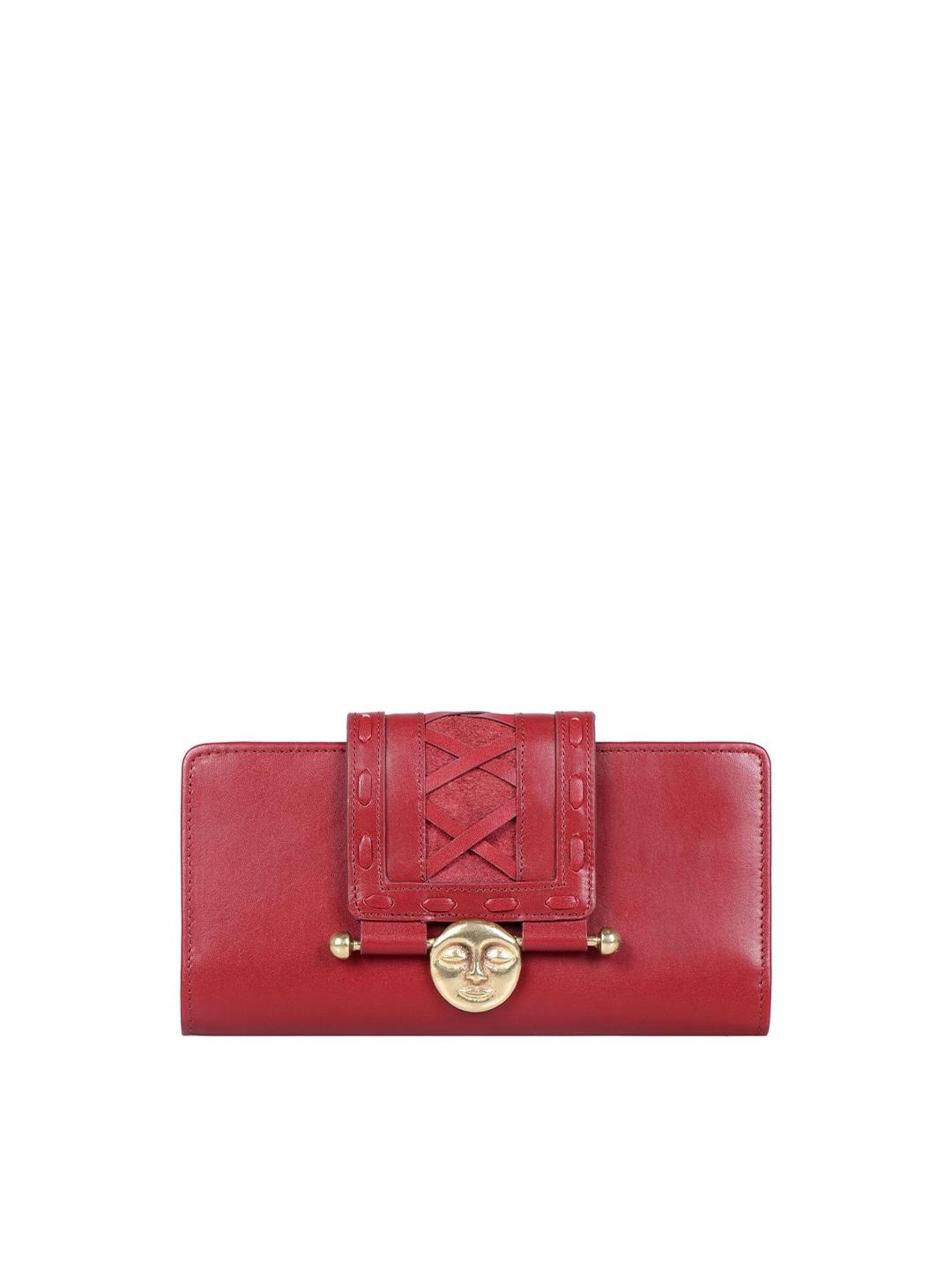 hidesign-women-red-two-fold-leather-wallet