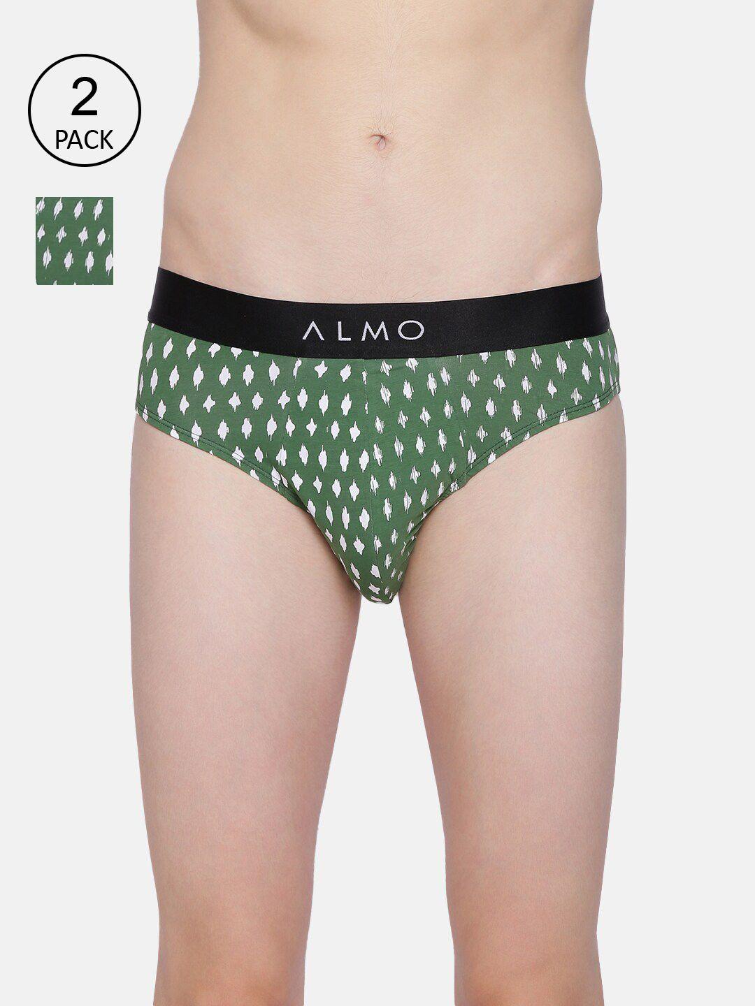 almo-wear-men-pack-of-2-green-&-white-printed-organic-cotton-basic-briefs