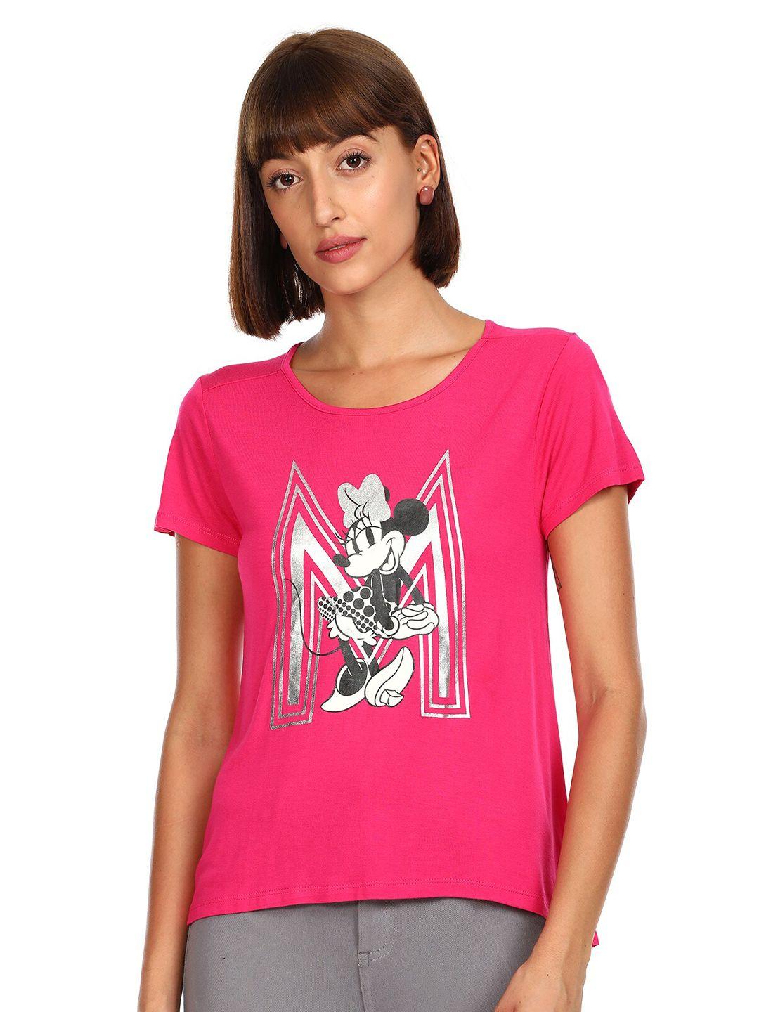 sugr-women-pink-minnie-mouse-printed-t-shirt