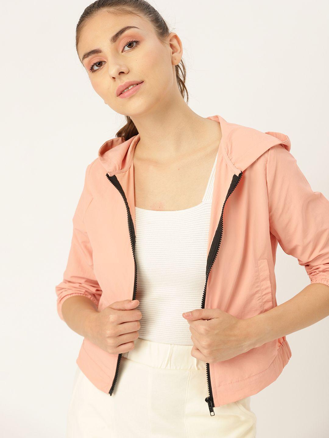 dressberry-women-light-pink-hooded-bomber-jacket