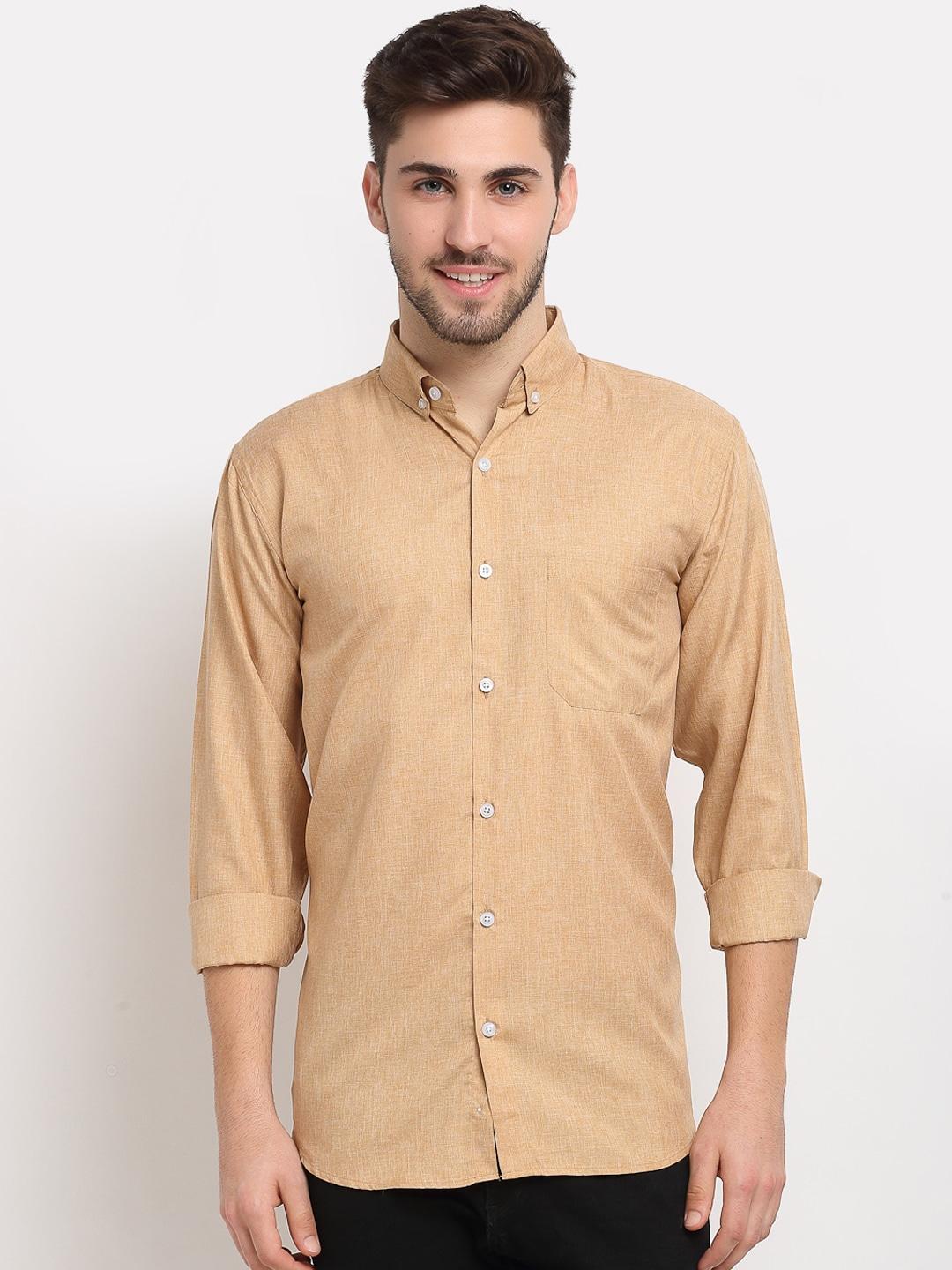 jainish-men-beige-opaque-casual-shirt